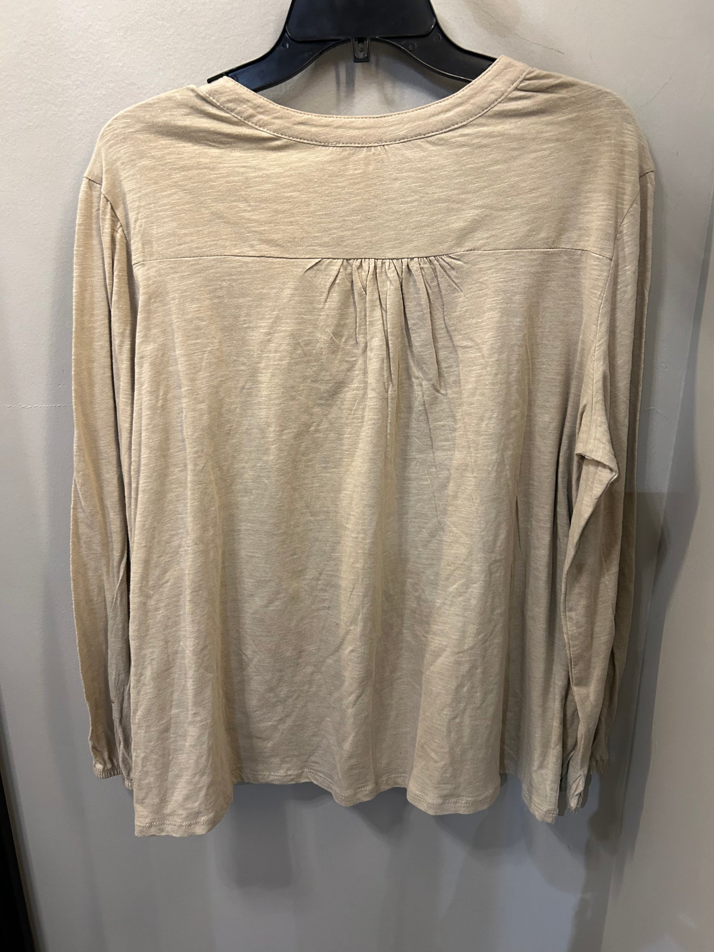 Top Long Sleeve By Como Vintage In Brown, Size: Xl