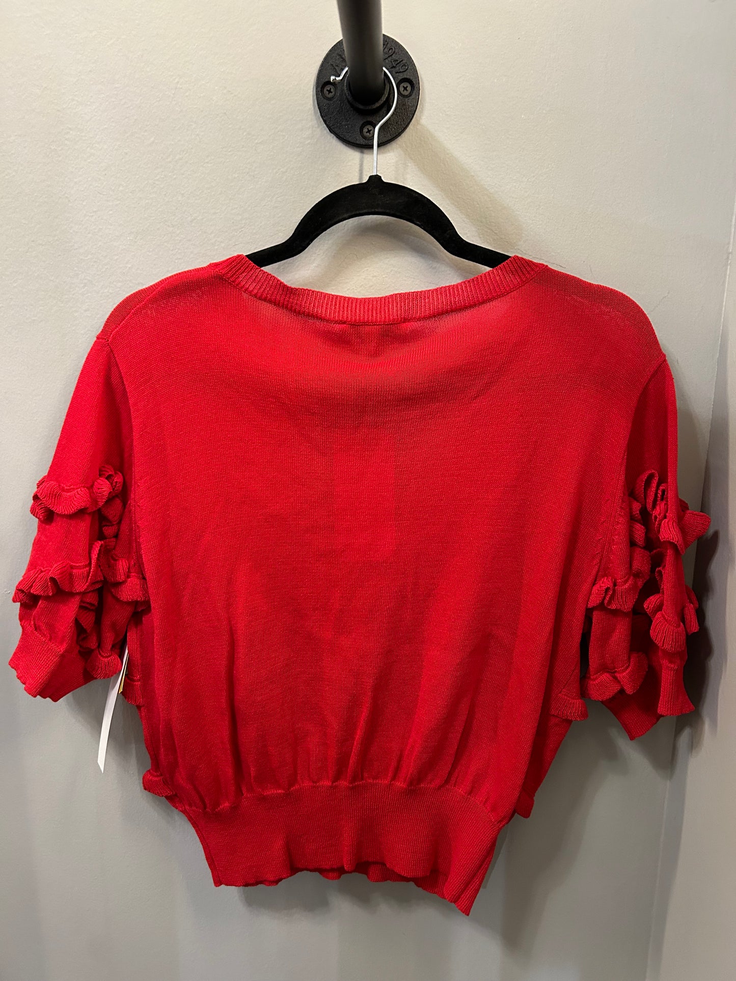 Sweater Short Sleeve By Lucy Paris In Red, Size: Xl