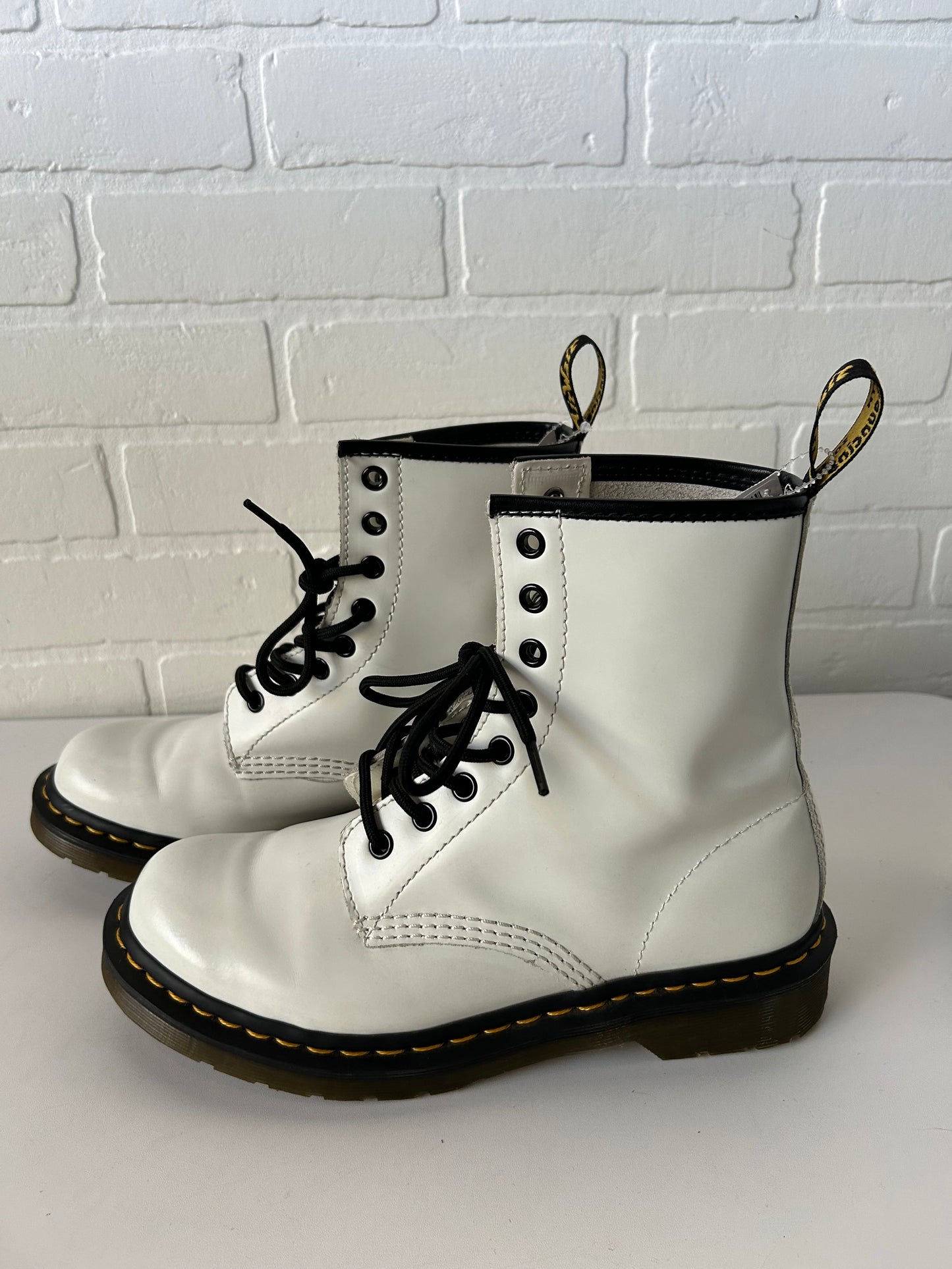 Boots Combat By Dr Martens In White, Size: 8