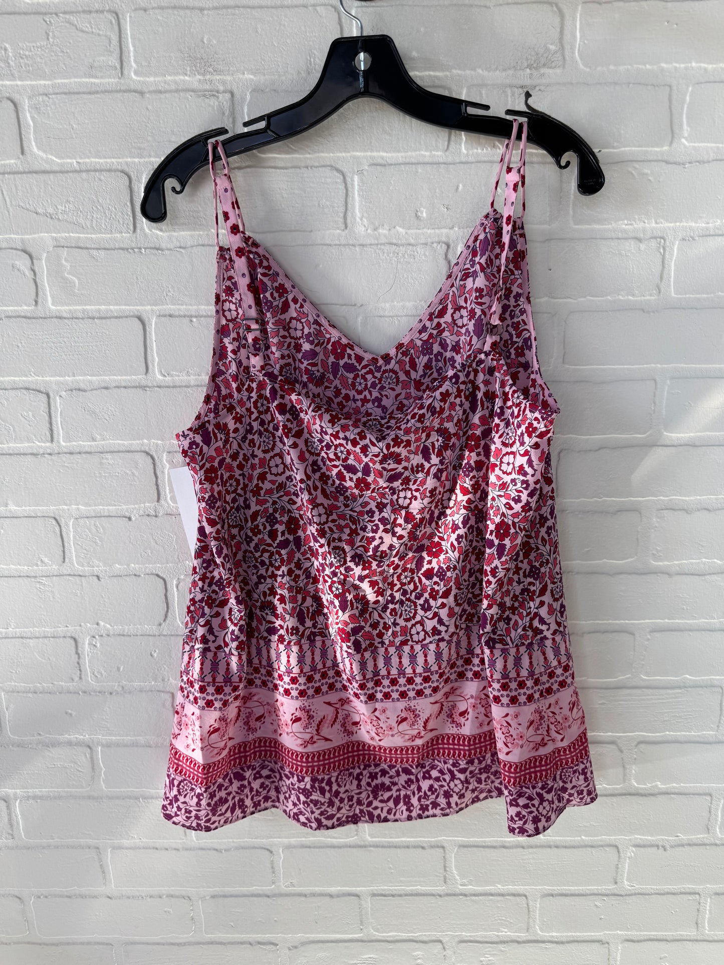 Top Sleeveless By Cabi In Pink & Red, Size: M