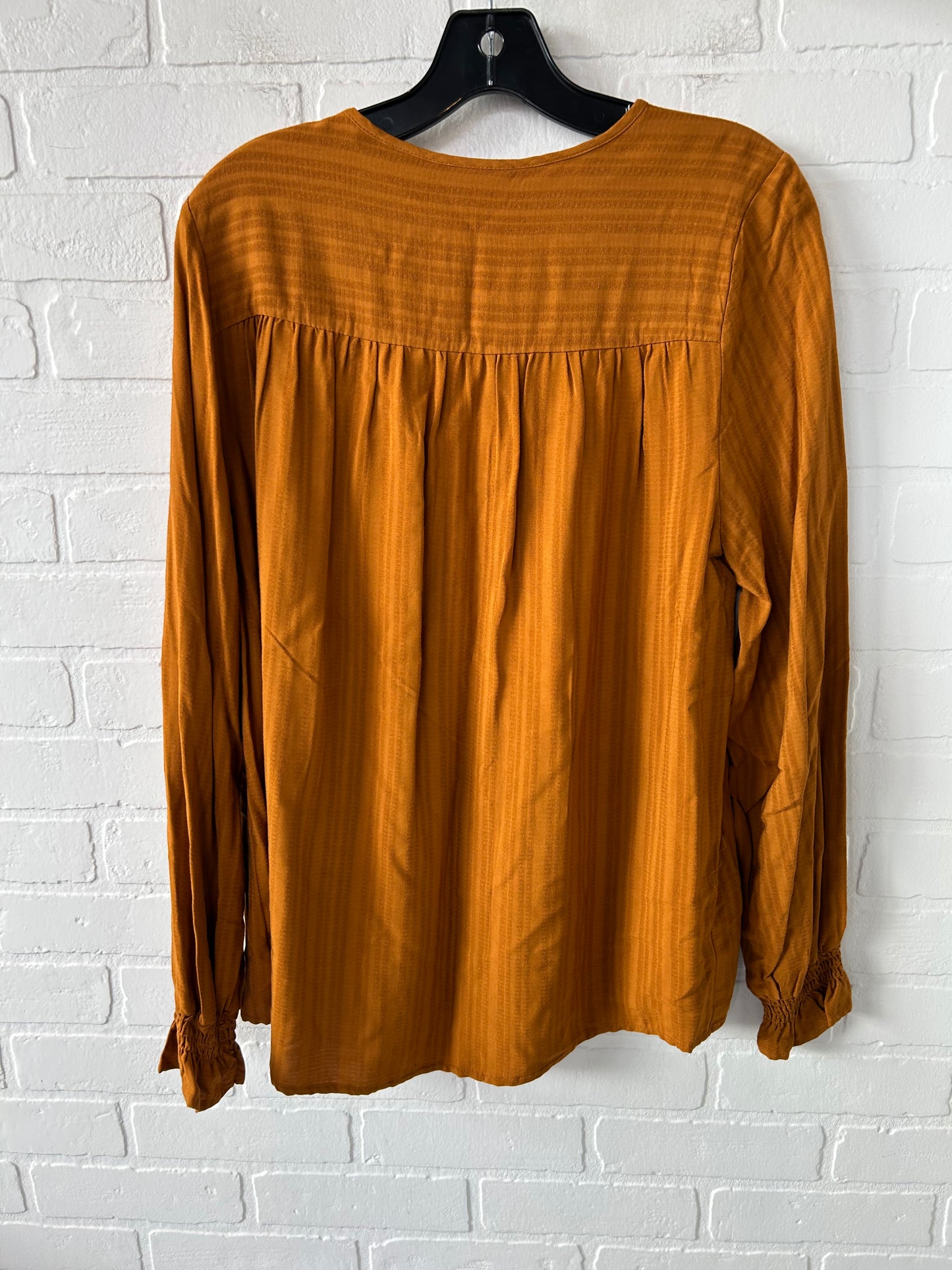 Top Long Sleeve By Knox Rose In Orange, Size: M