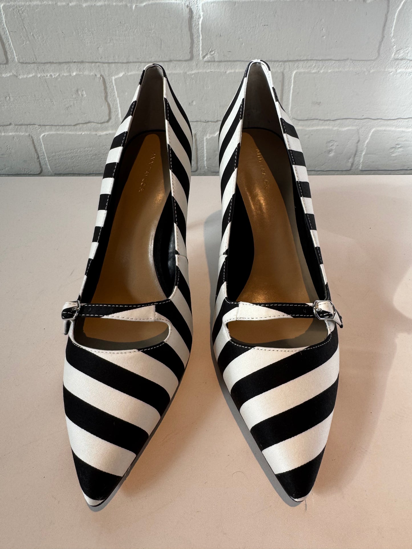 Shoes Heels Stiletto By Ann Taylor In Black & White, Size: 8.5