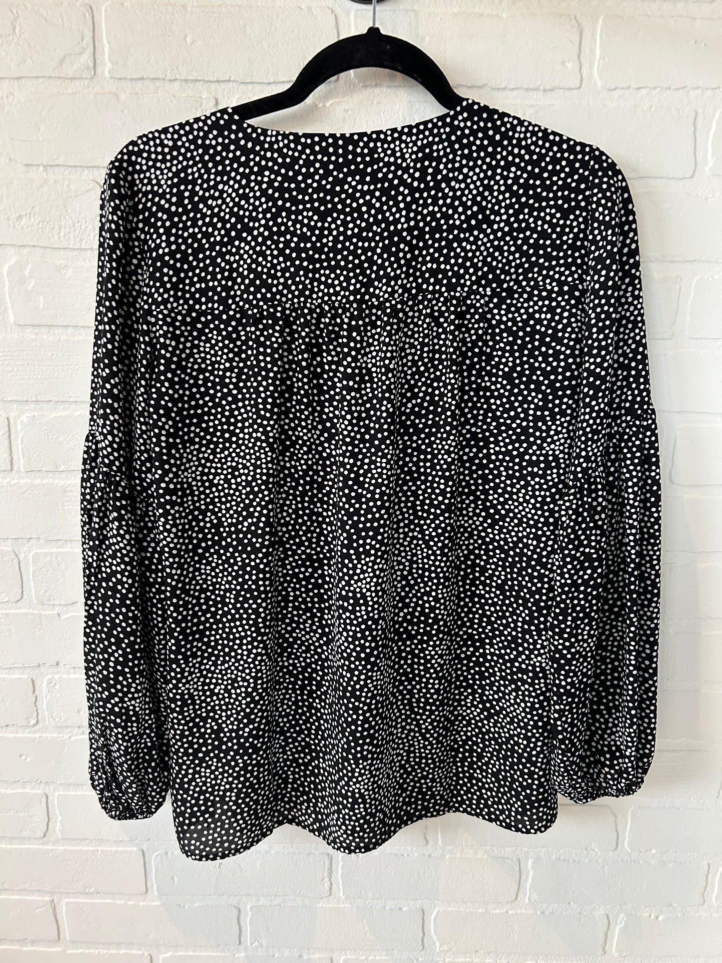 Top Long Sleeve By Loft In Black & White, Size: Xs