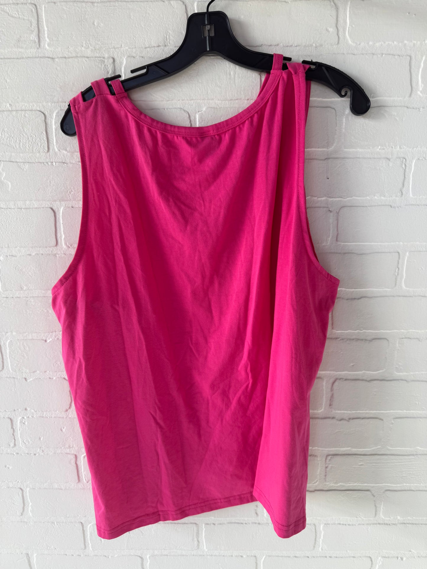 Top Sleeveless By Emery Rose In Pink, Size: 3x