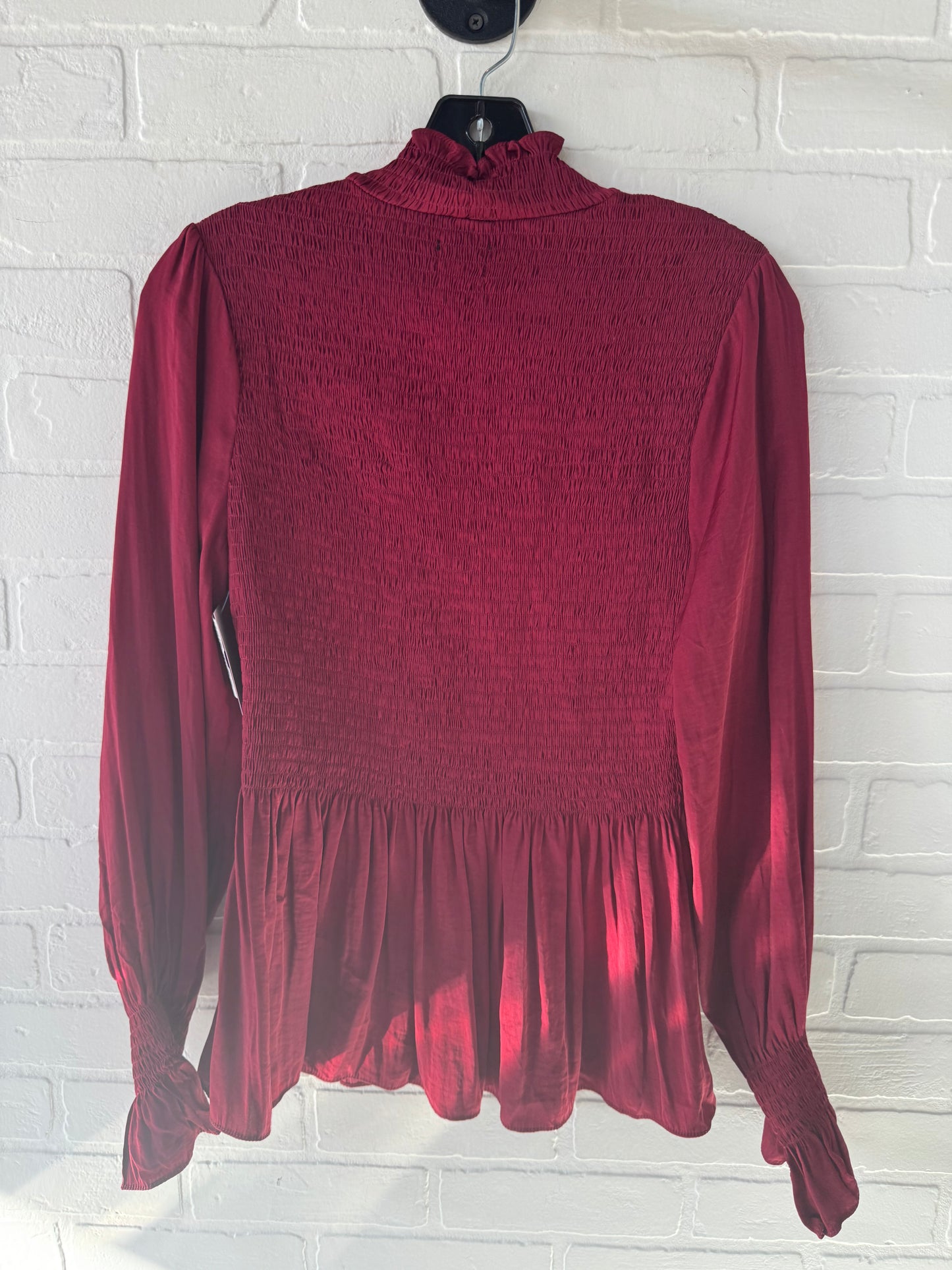 Top Long Sleeve By Vici In Red, Size: M