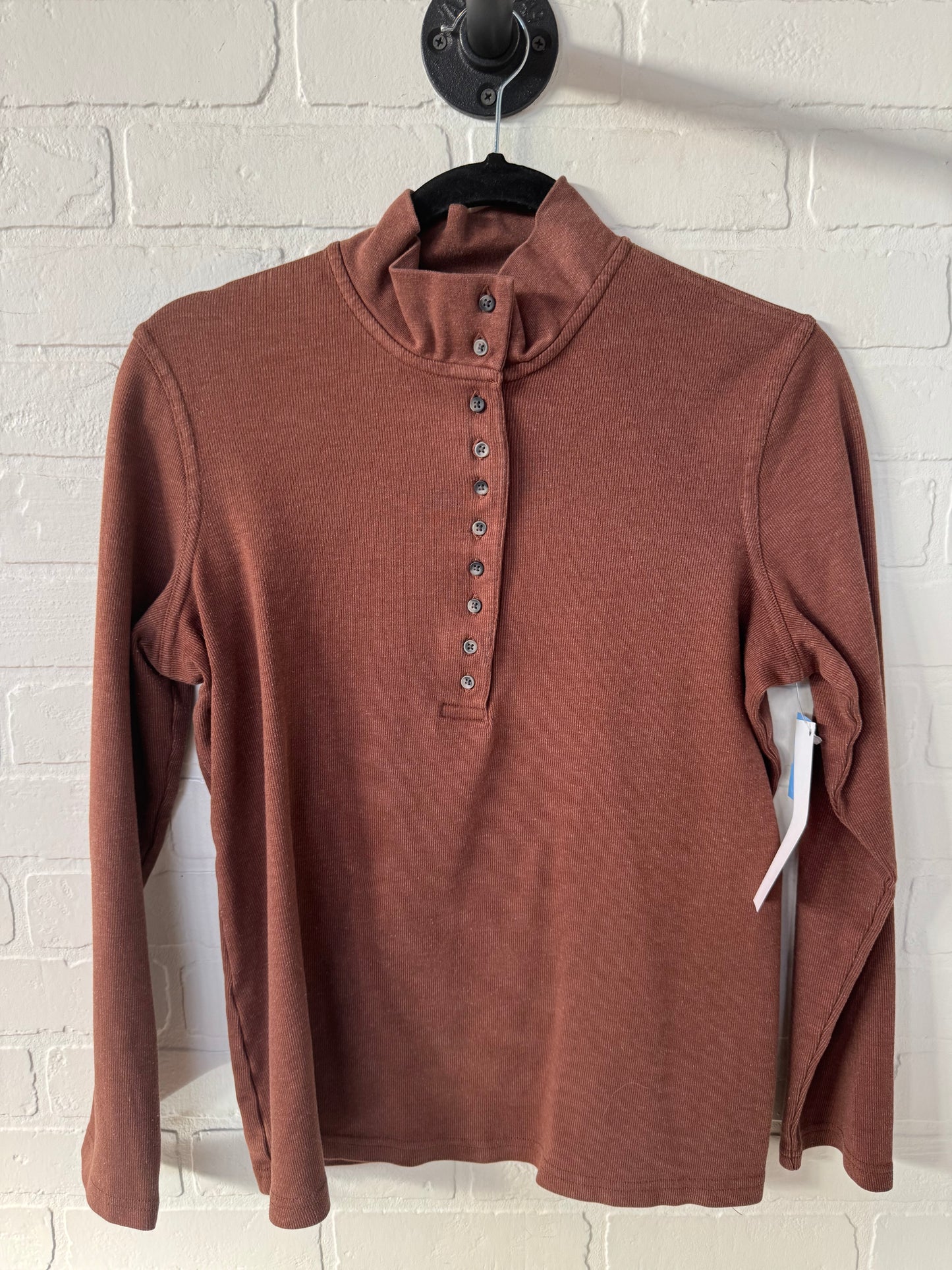 Top Long Sleeve By Natural Reflections In Brown, Size: M