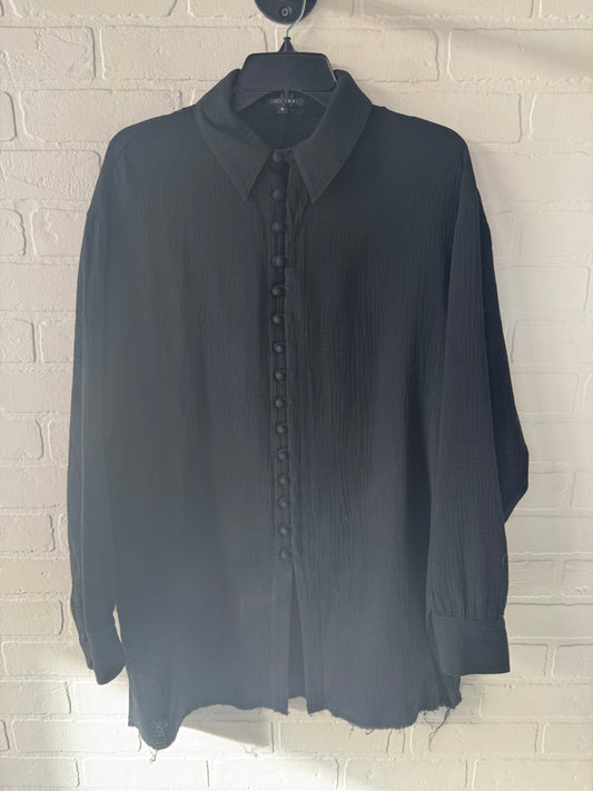 Tunic Long Sleeve By Papermoon In Black, Size: M