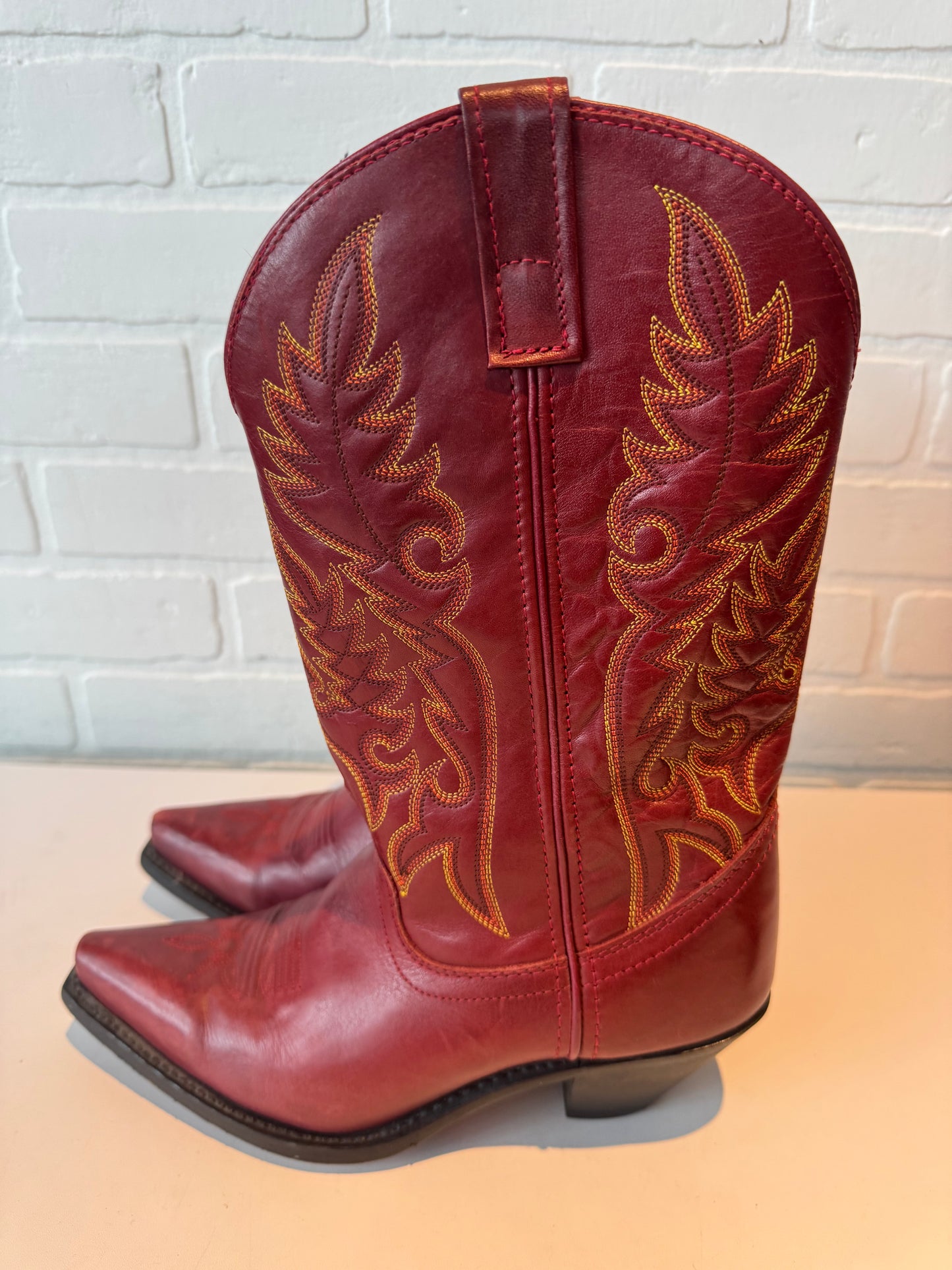 Boots Western By Laredo In Red & Yellow, Size: 8