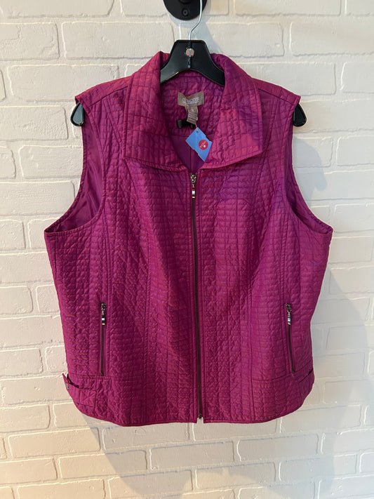 Vest Puffer & Quilted By Chicos In Pink, Size: Xl