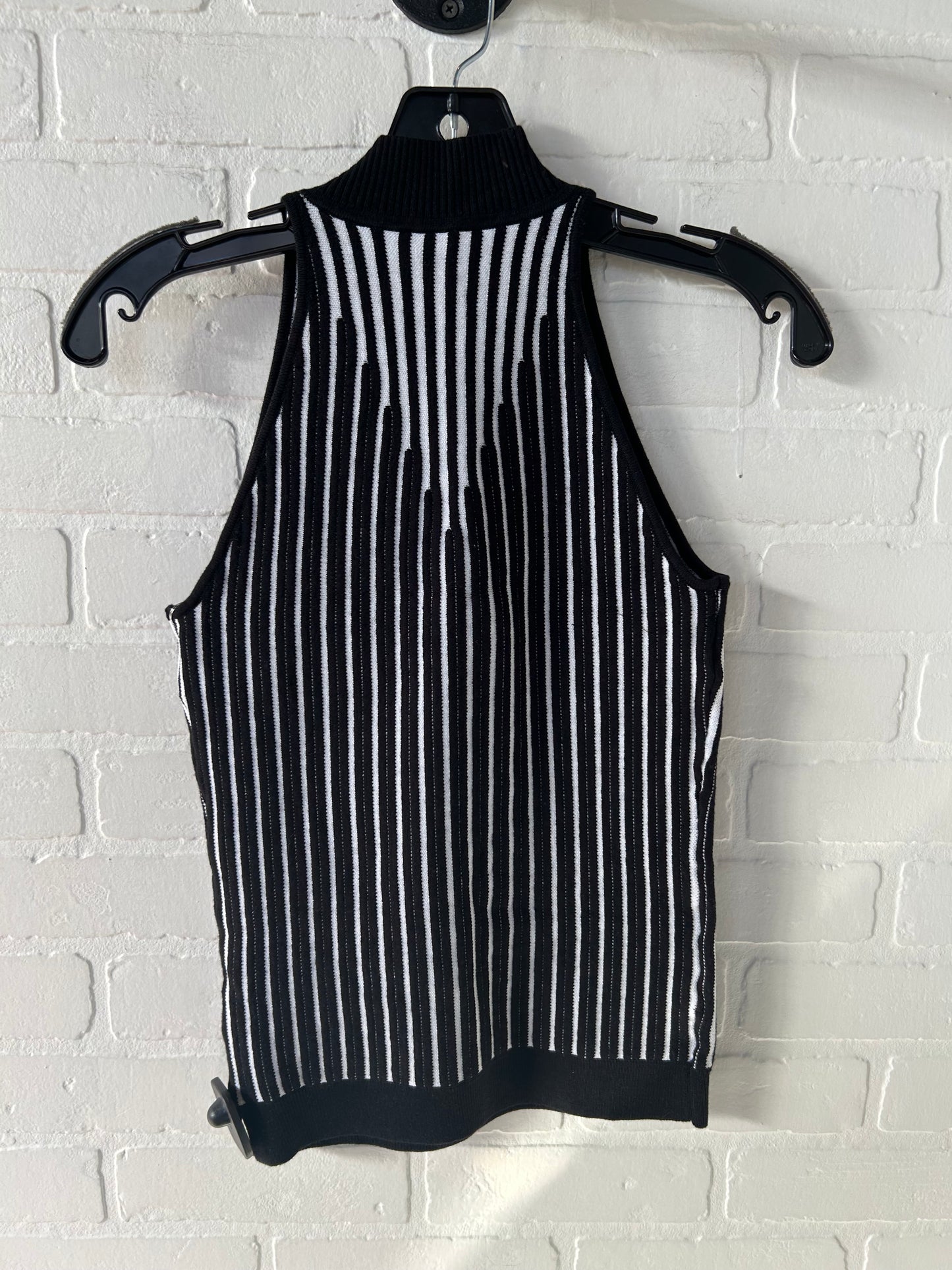 Vest Sweater By Bebe In Black & White, Size: Xs