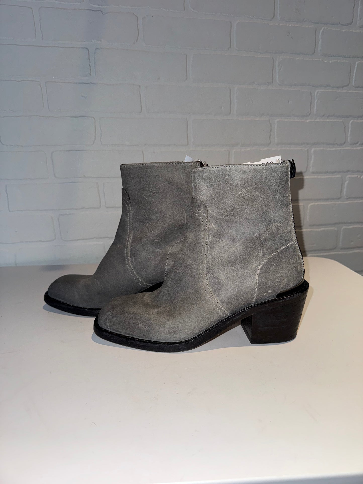 Boots Mid-calf Heels By Rag And Bone In Grey, Size: 7.5