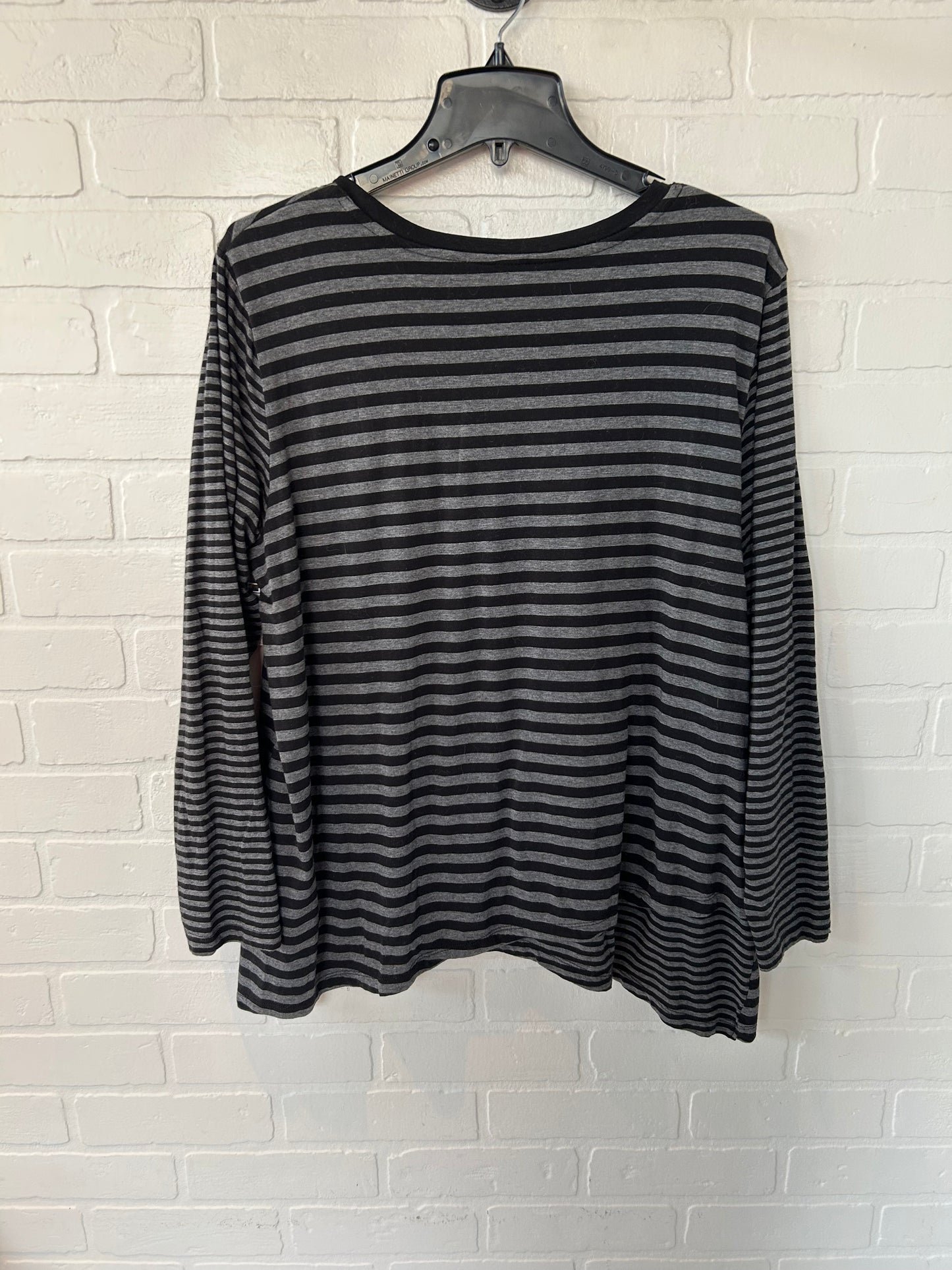 Tunic Long Sleeve By Christopher And Banks In Black & Grey, Size: Xl