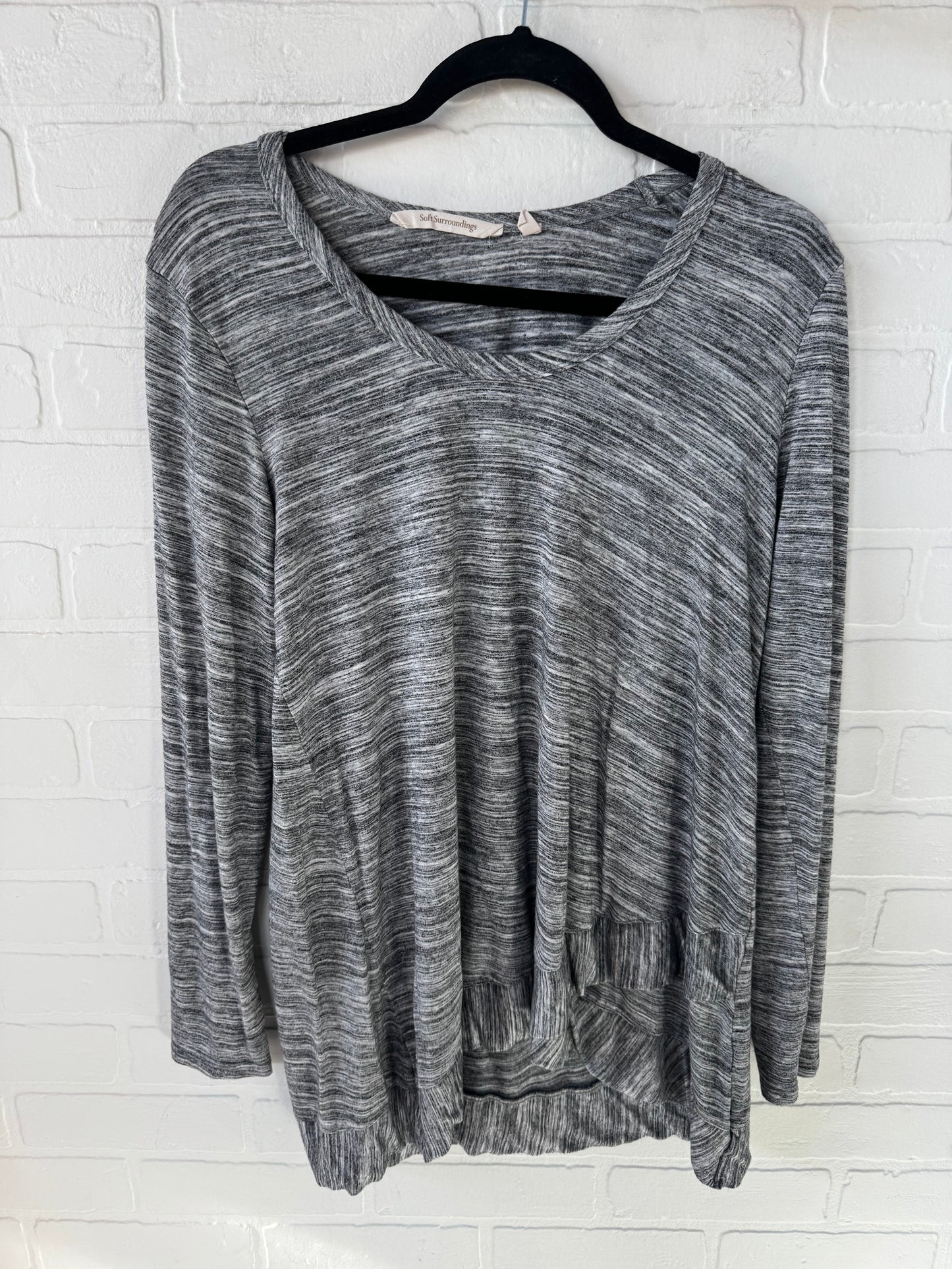 Tunic Long Sleeve By Soft Surroundings In Grey, Size: S