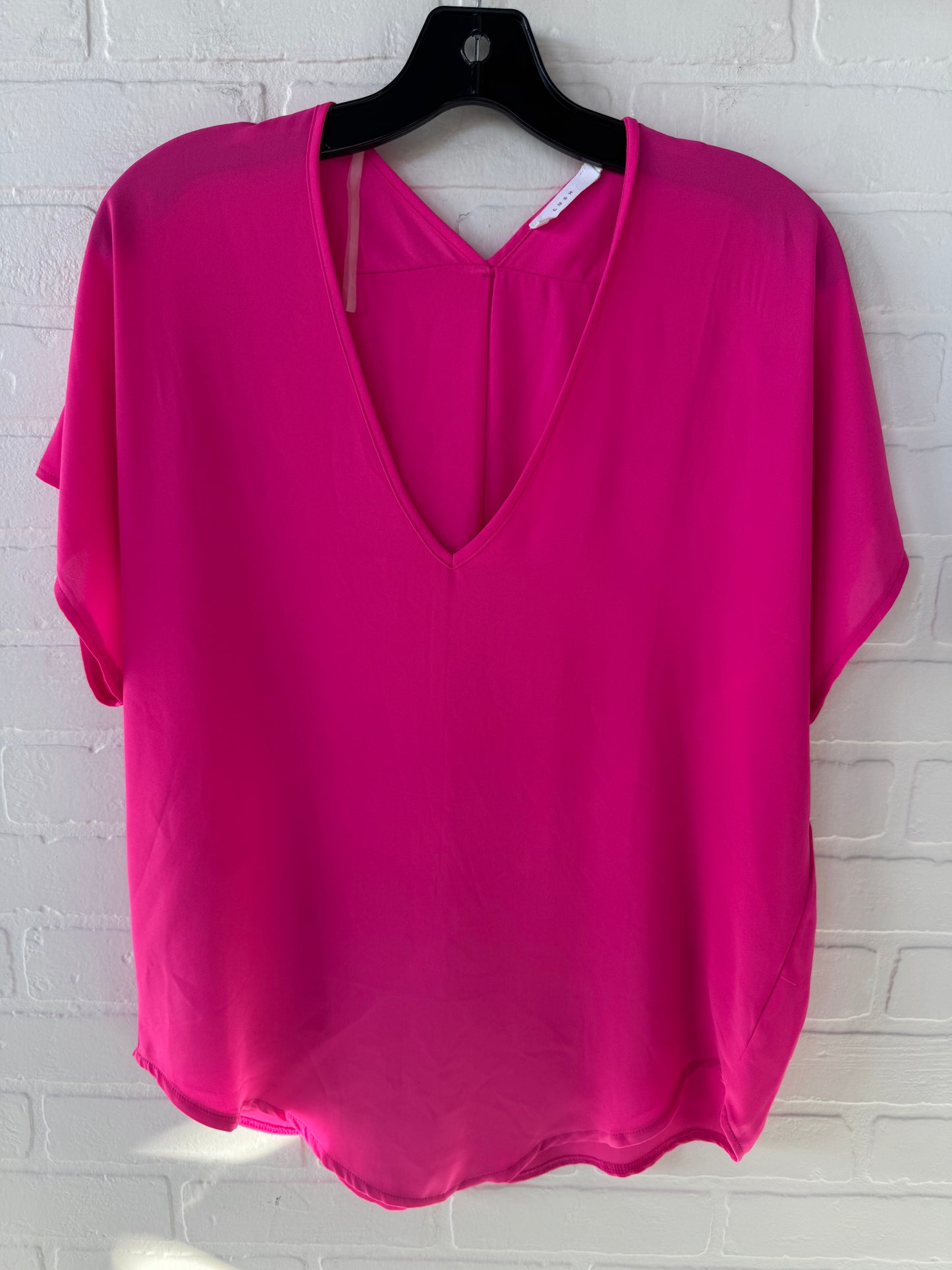 Top Short Sleeve By Lush In Pink, Size: S