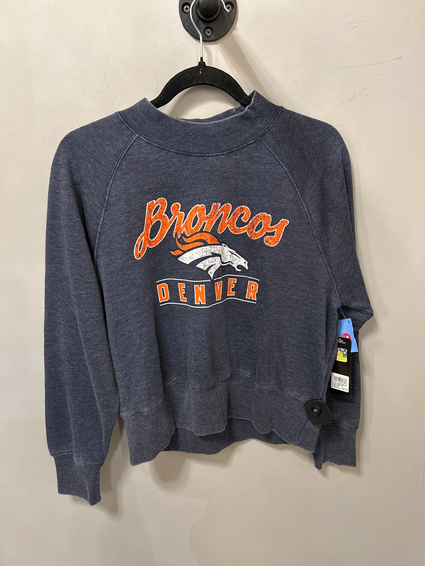 Sweatshirt Crewneck By Nfl In Blue & Orange, Size: L