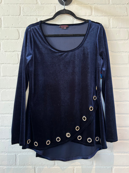 Tunic Long Sleeve By TONTANA In Blue & Gold, Size: S
