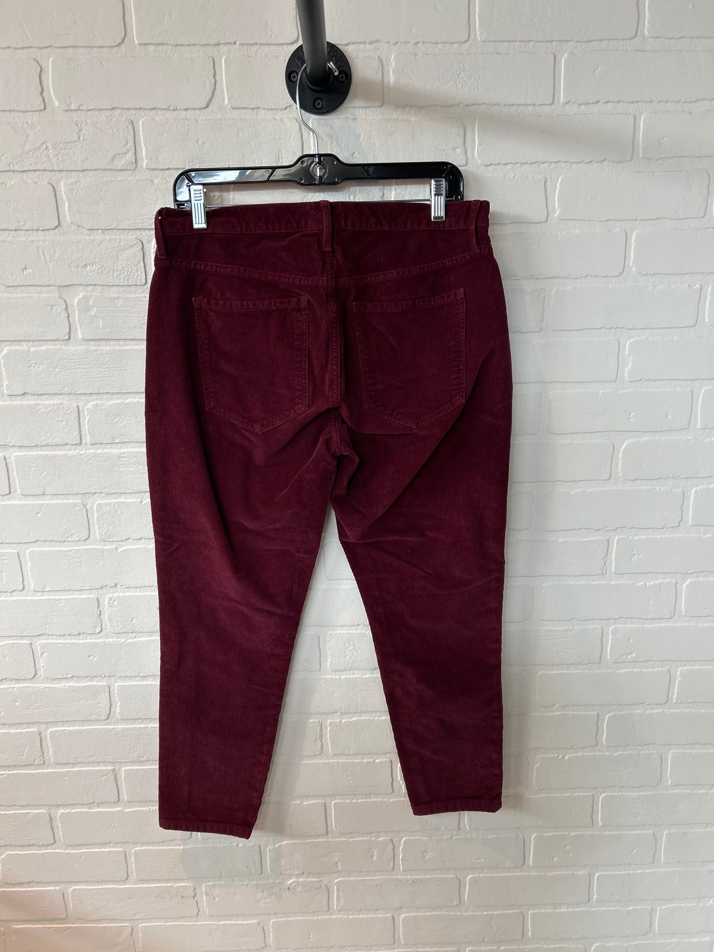 Pants Corduroy By Banana Republic In Maroon, Size: 10p