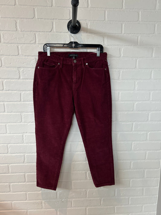 Pants Corduroy By Banana Republic In Maroon, Size: 10p