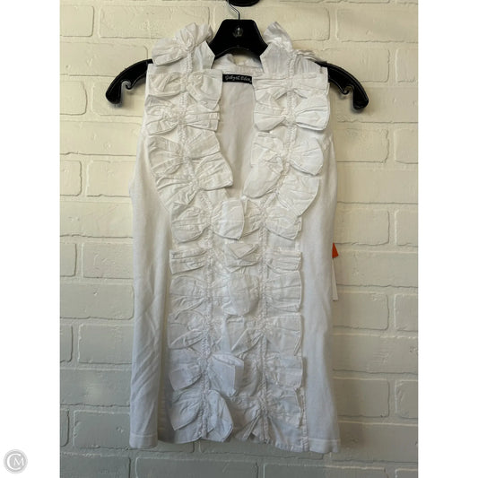 Top Sleeveless By GABBY L EDEN In White, Size: M