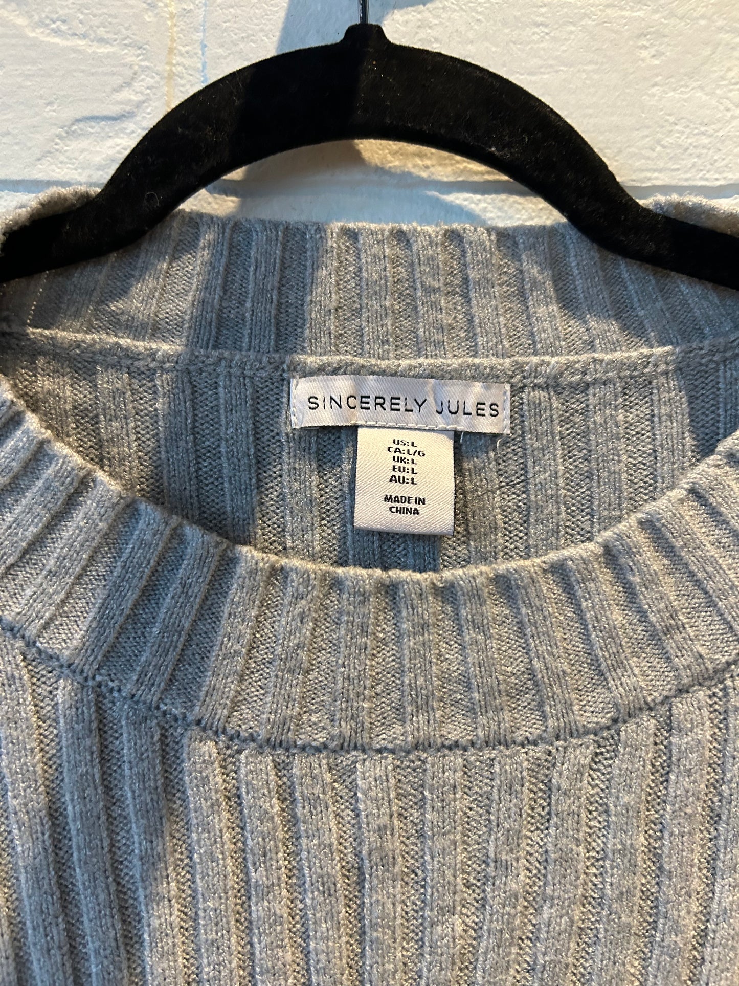 Sweater By SINCERELY JULES In Grey & White, Size: L
