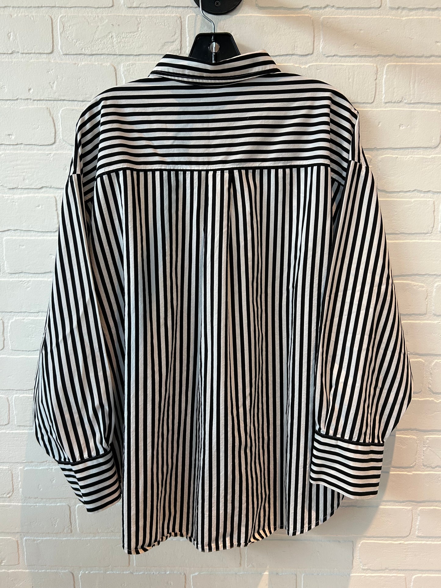 Top Long Sleeve By Nine West In Black & White, Size: Xl