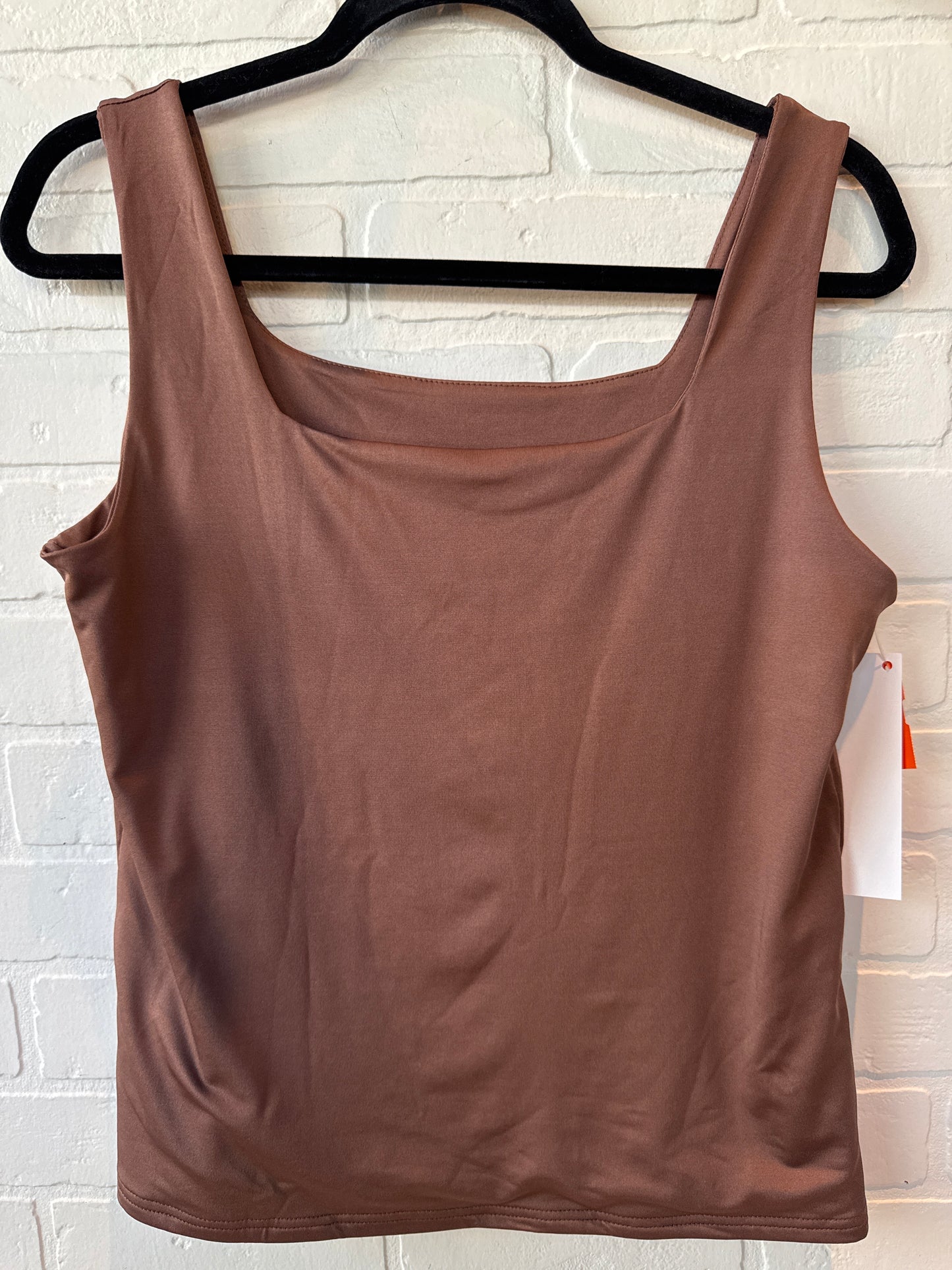 Top Sleeveless By Clothes Mentor In Brown, Size: L