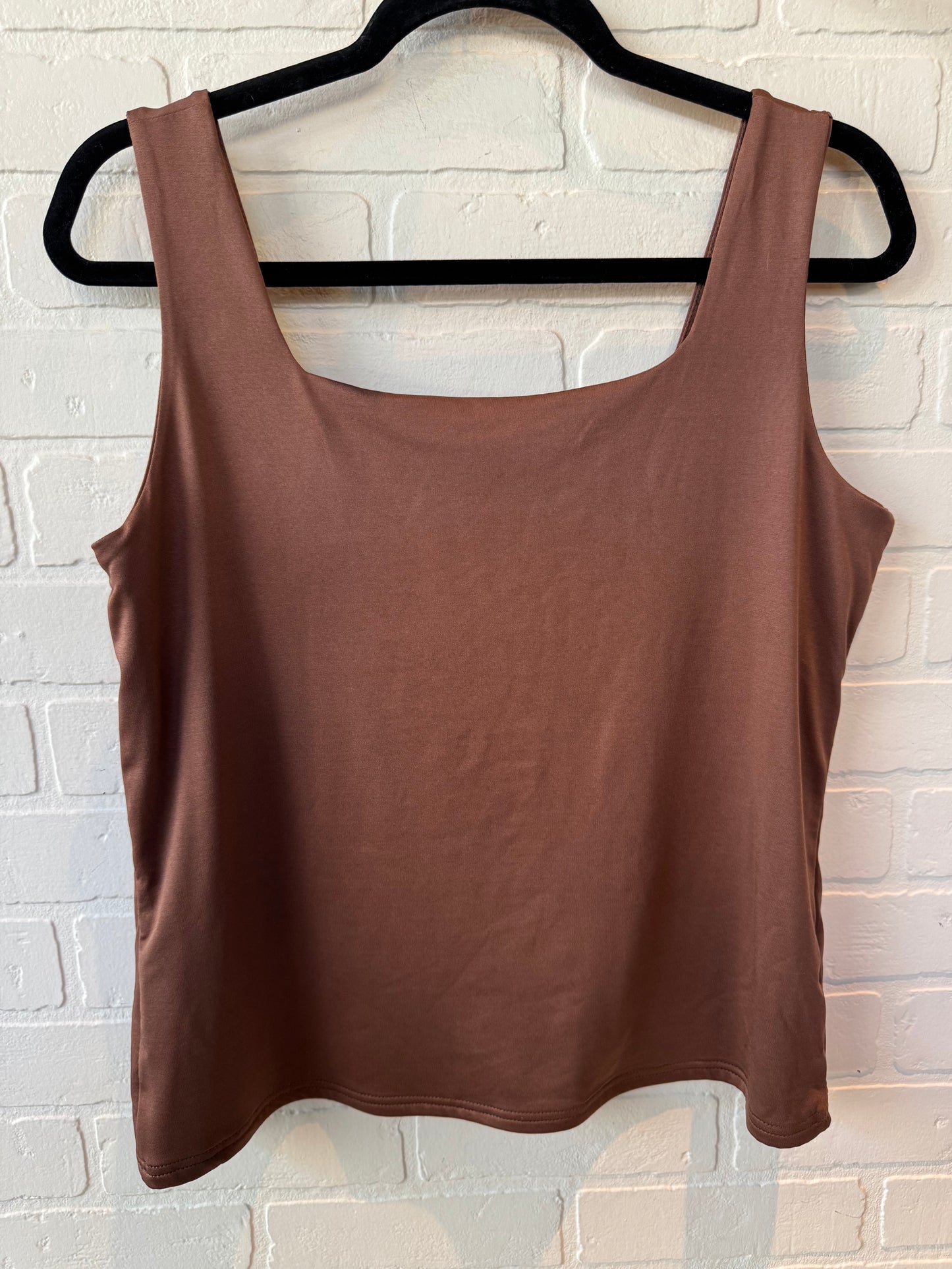 Top Sleeveless By Clothes Mentor In Brown, Size: L