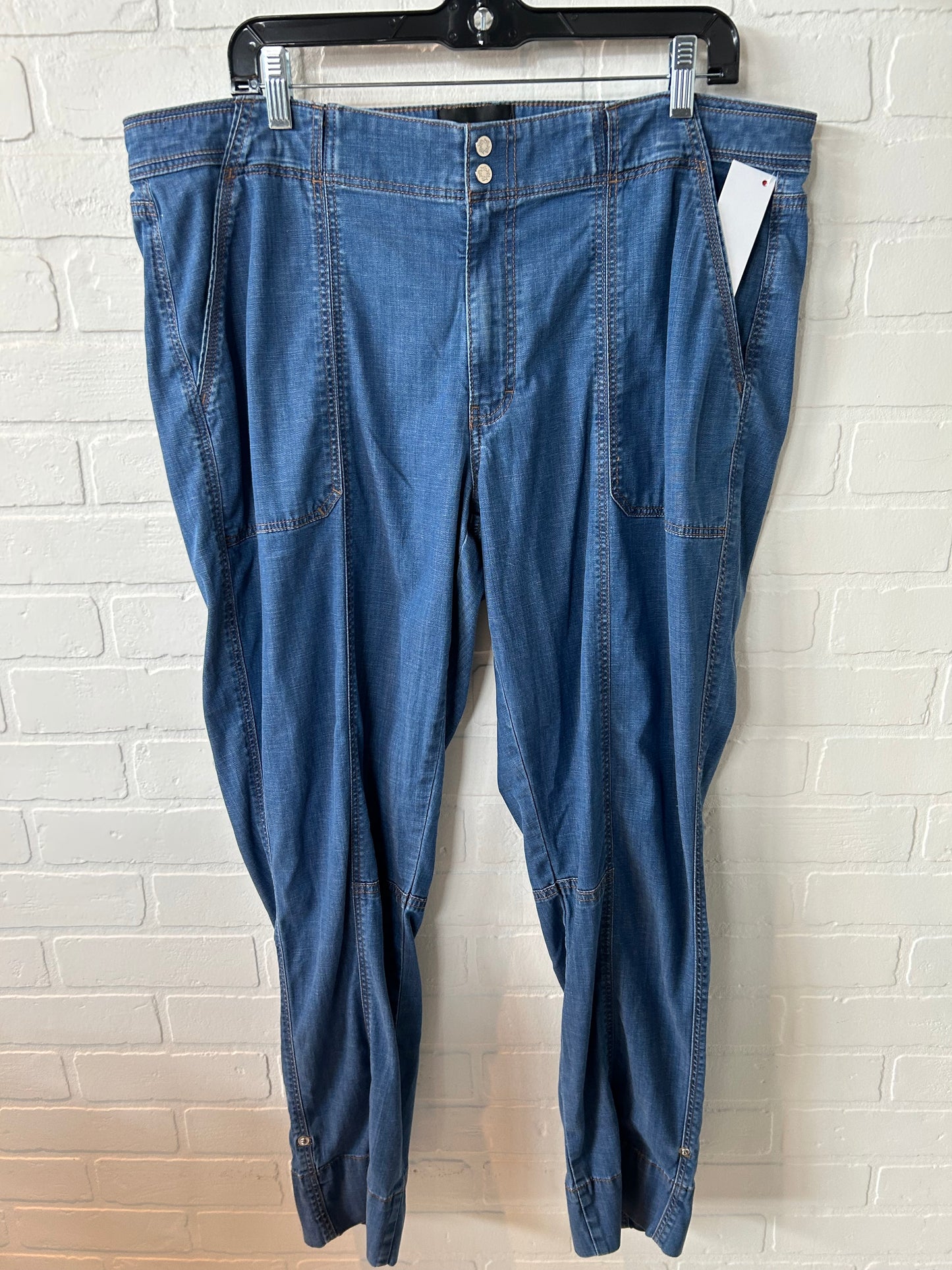 Jeans Cropped By White House Black Market In Blue Denim, Size: 16l