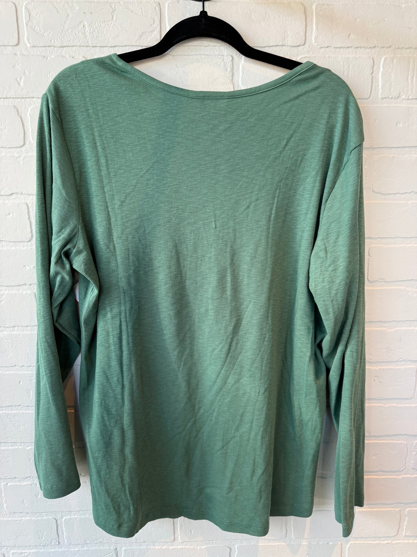 Top Long Sleeve By Eddie Bauer In Green, Size: Xxl