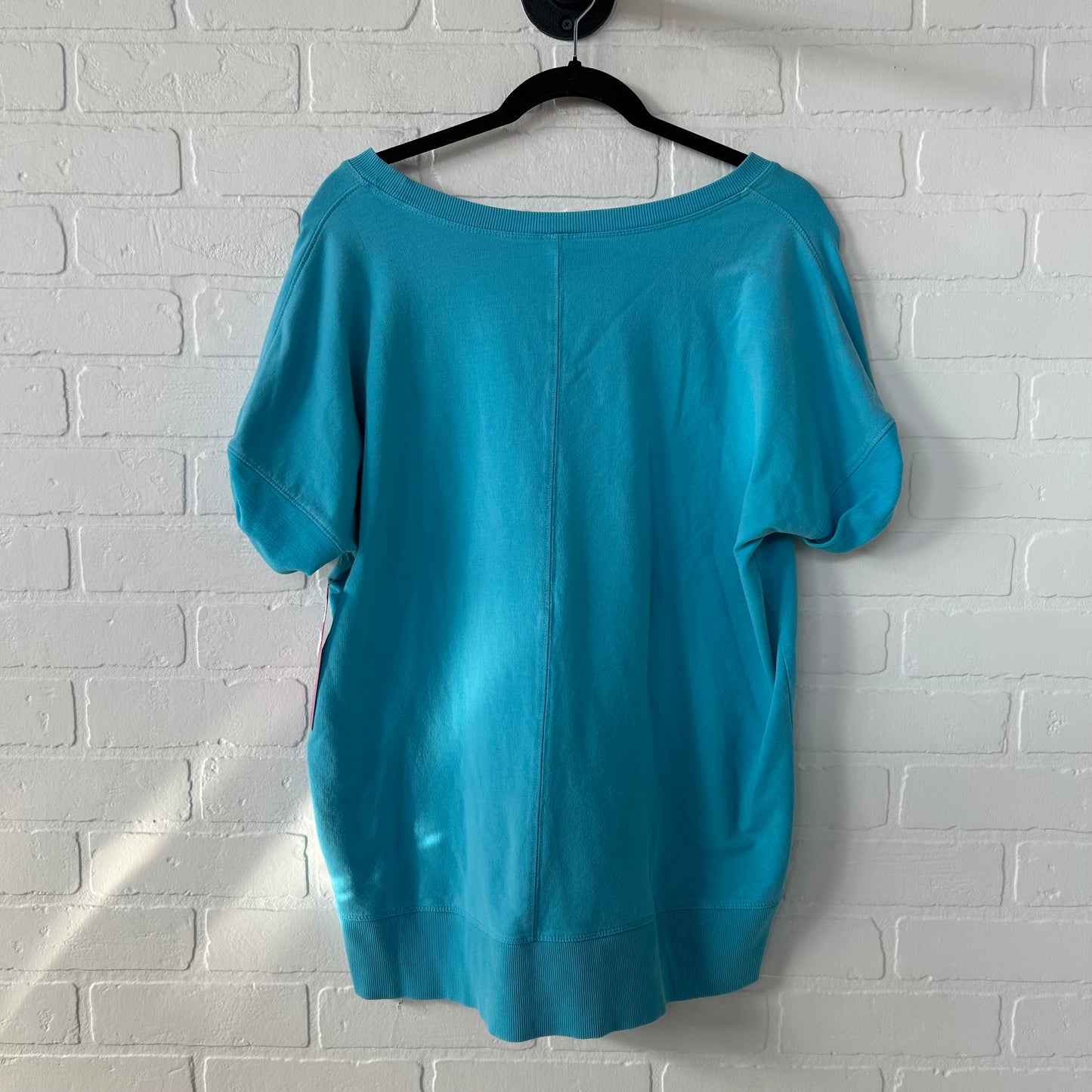 Top Short Sleeve By Green Tea In Blue, Size: L