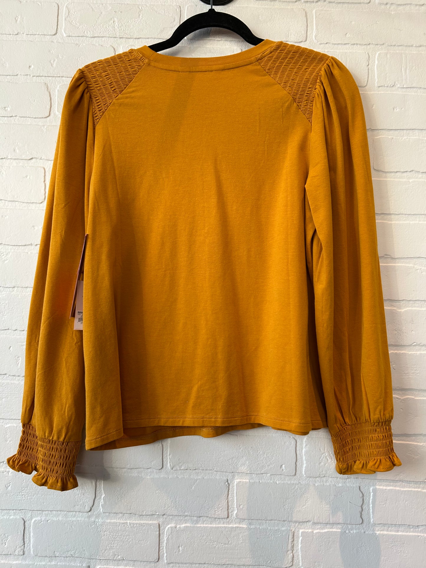 Top Long Sleeve By Lc Lauren Conrad In Gold, Size: S