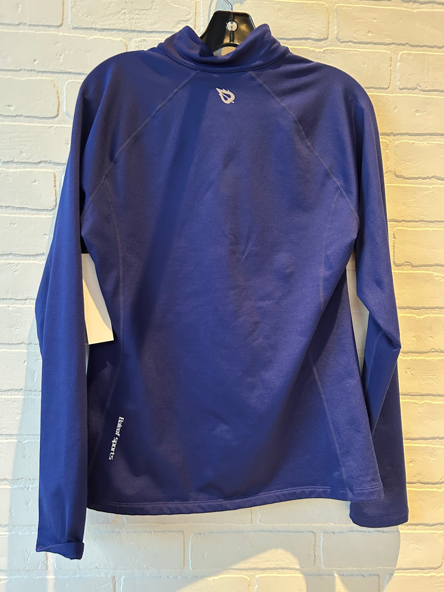 Athletic Top Long Sleeve Collar By BALEAF  In Blue & Pink, Size: L