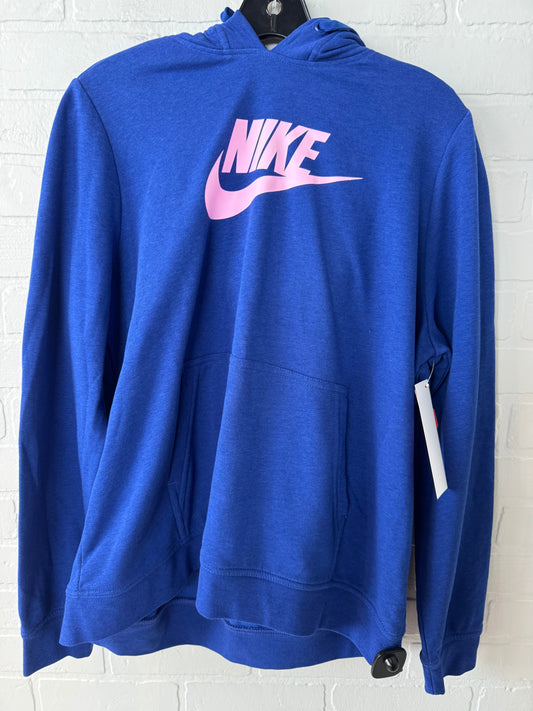 Athletic Sweatshirt Hoodie By Nike In Blue, Size: Xl