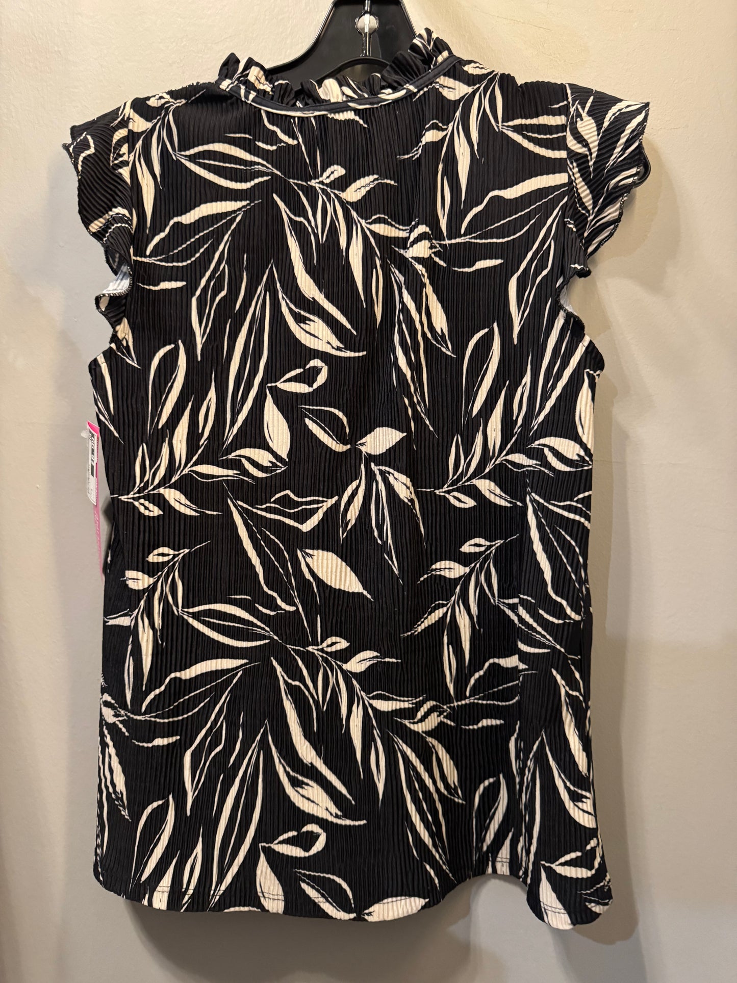 Top Sleeveless By Cable And Gauge In Black & Cream, Size: S