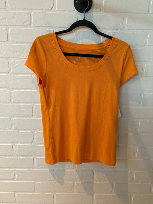 Top Short Sleeve Basic By A New Day In Orange, Size: M