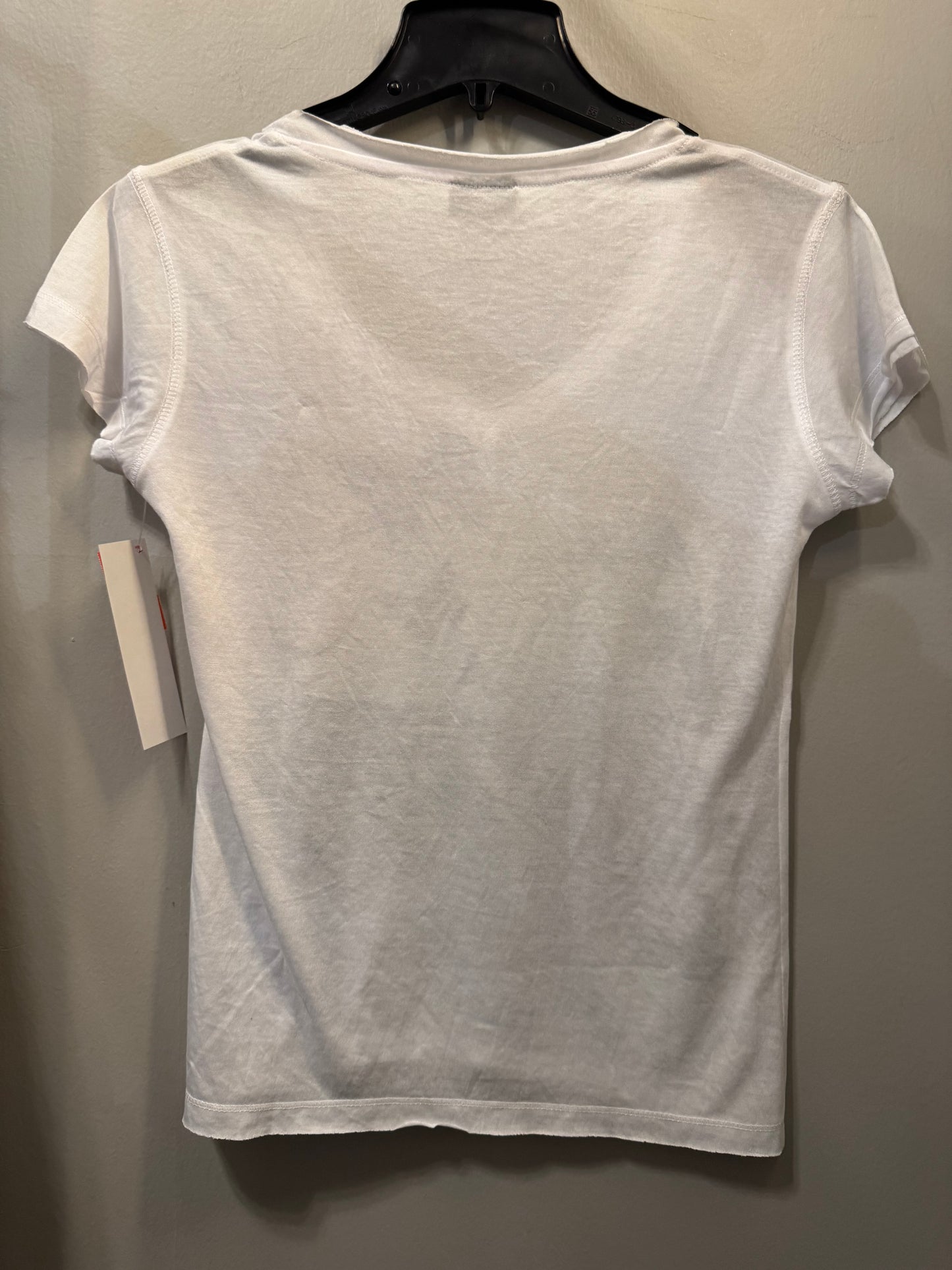 Top Short Sleeve By Clothes Mentor In White, Size: S