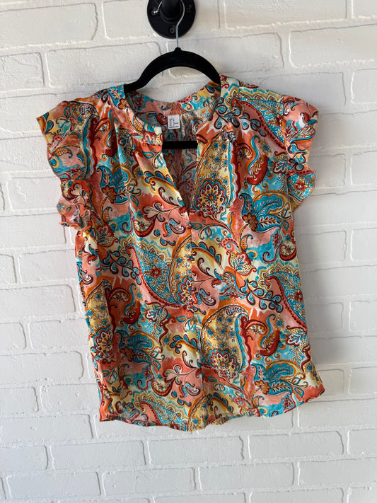 Top Sleeveless By Cme In Orange, Size: M