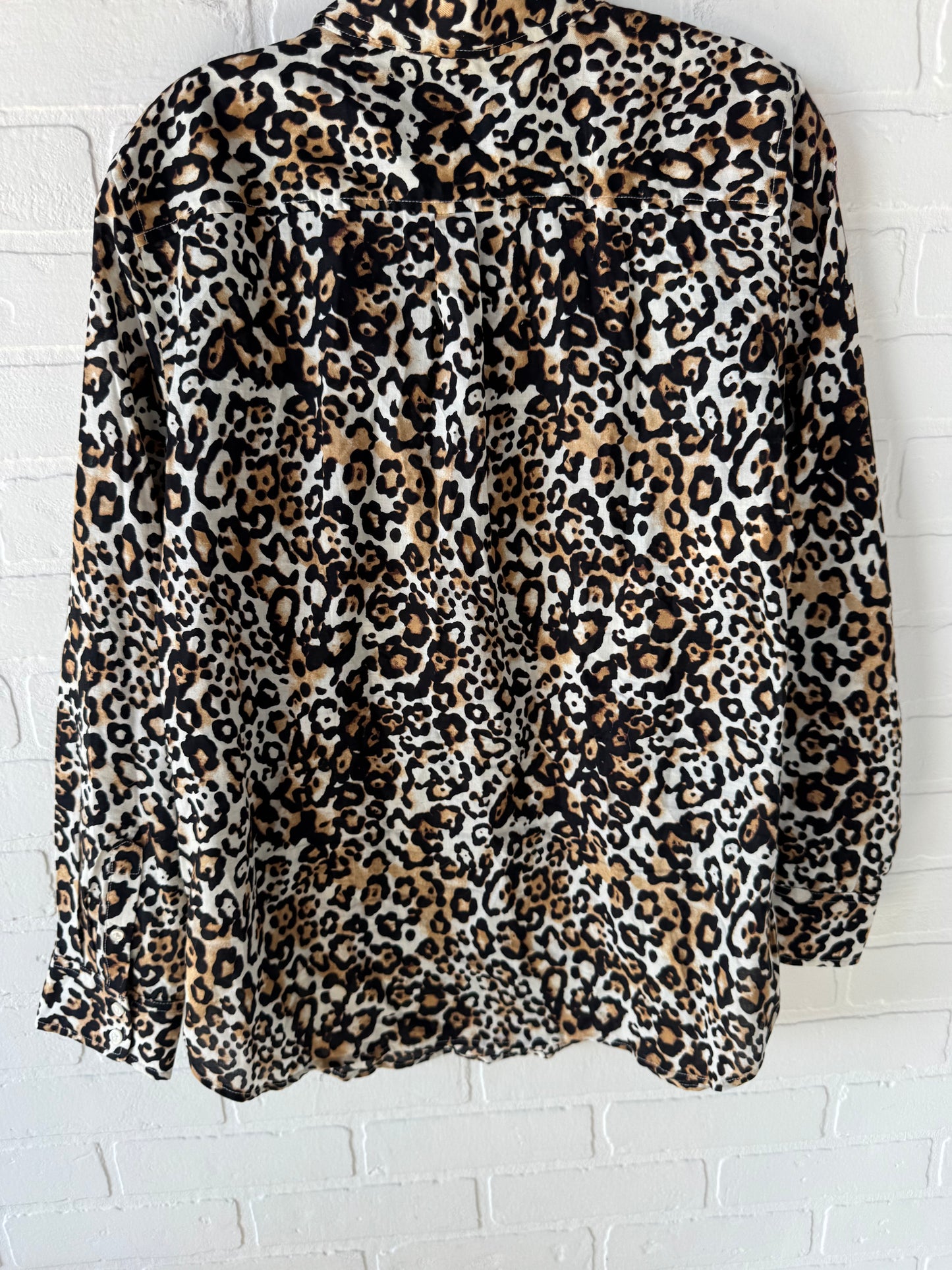 Top Long Sleeve By Talbots In Animal Print, Size: L