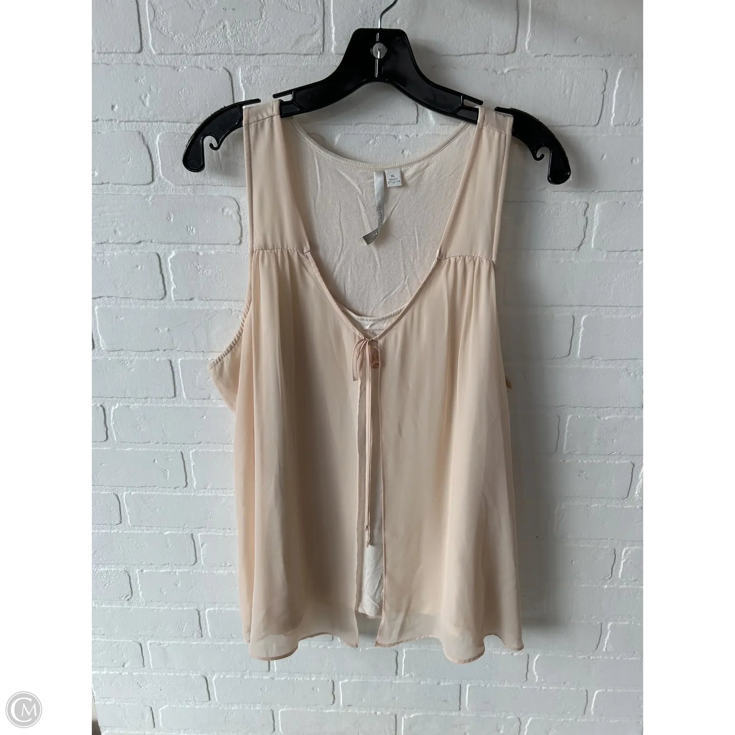 Top Sleeveless By Lc Lauren Conrad In Peach, Size: Xl