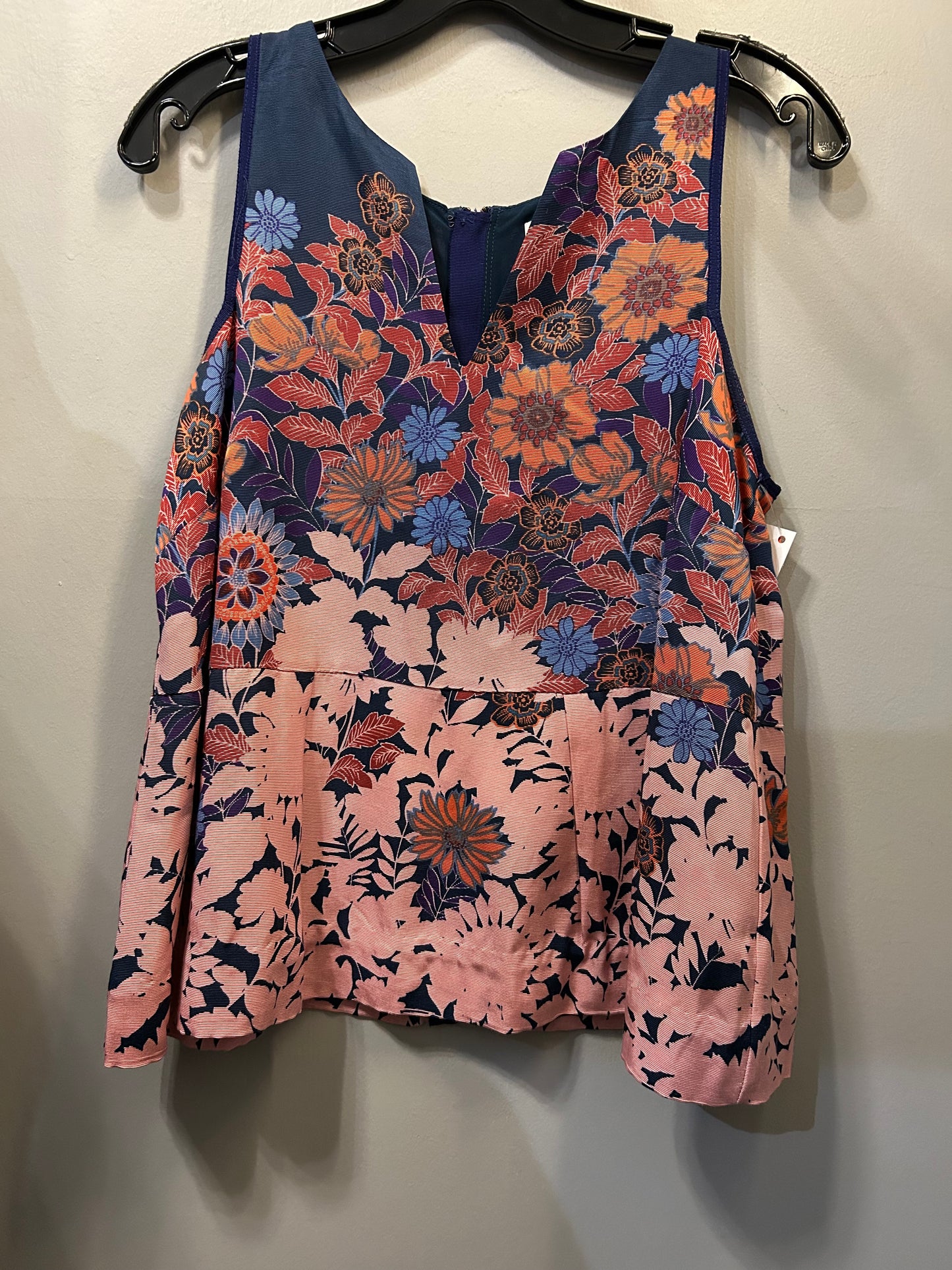 Top Sleeveless By Hd In Paris In Blue & Pink, Size: M