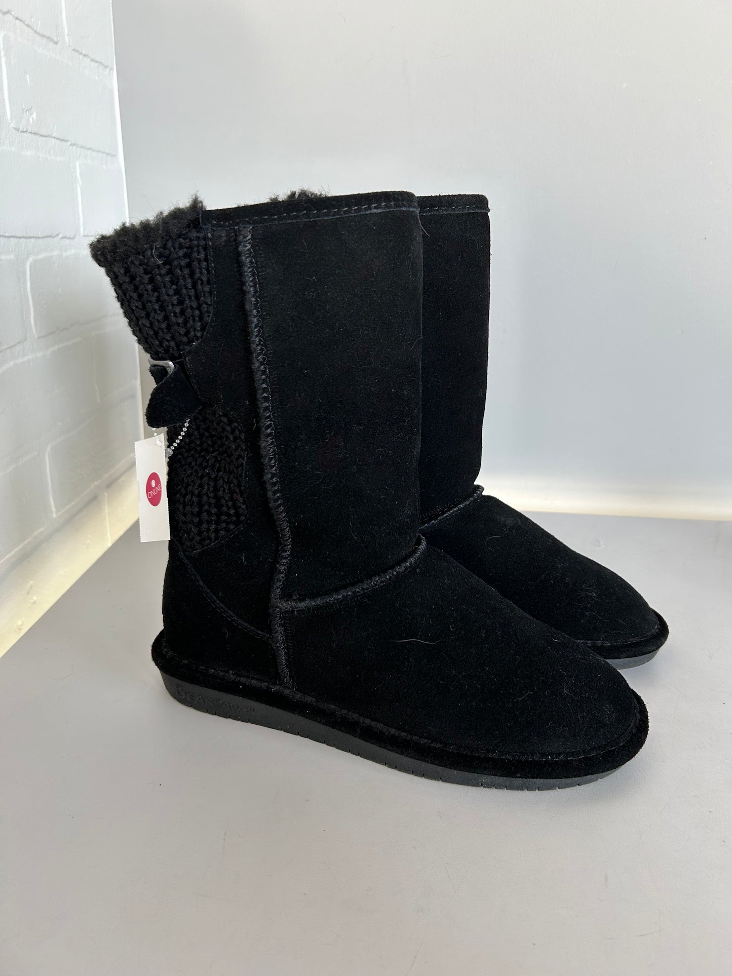 Boots Mid-calf Flats By Bearpaw In Black, Size: 8