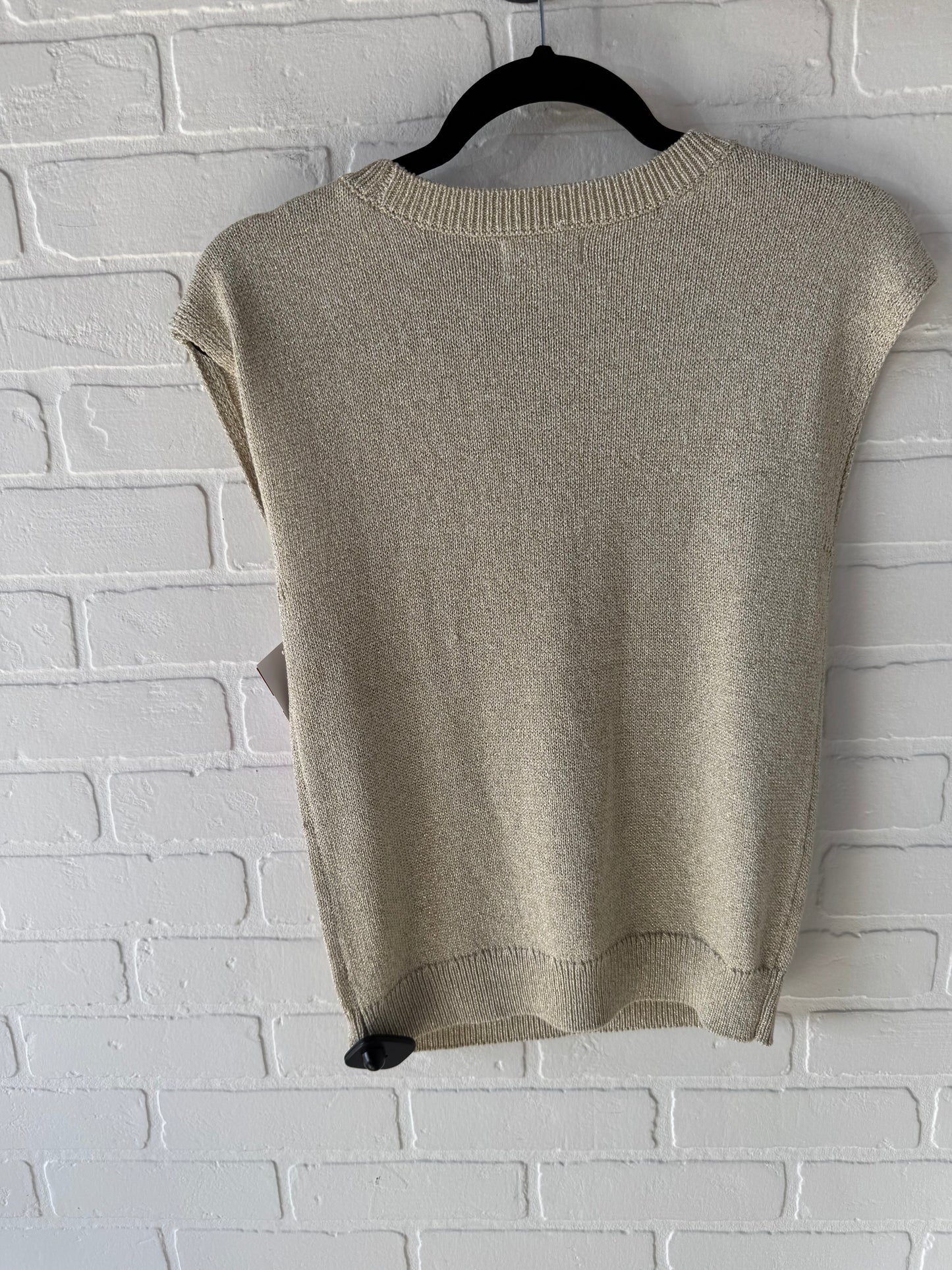 Vest Sweater By Calvin Klein In Gold, Size: Xs