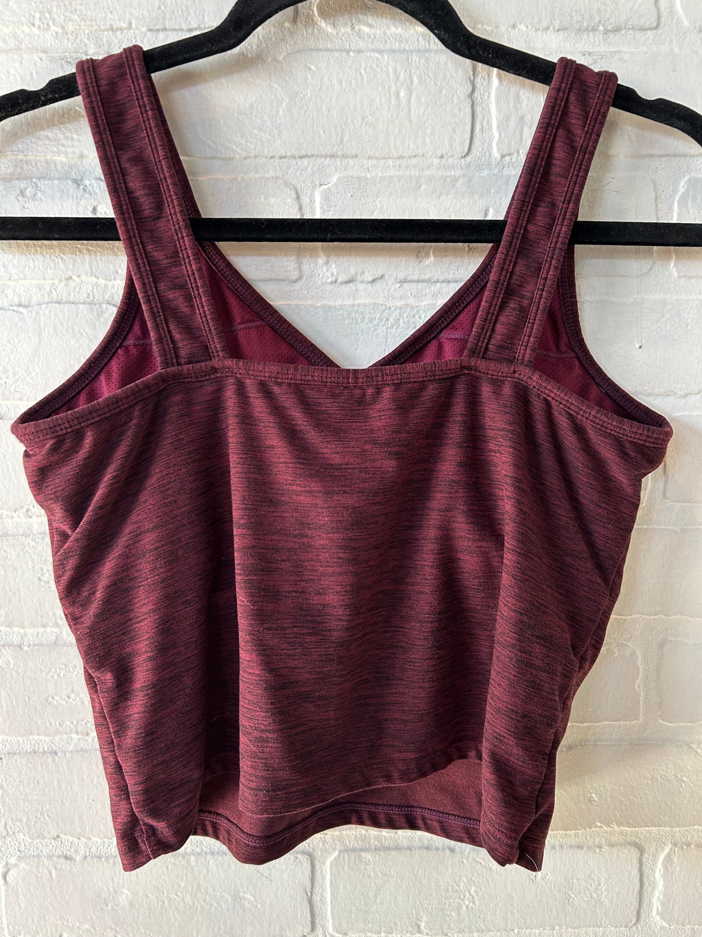 Athletic Tank Top By Cme In Maroon, Size: M