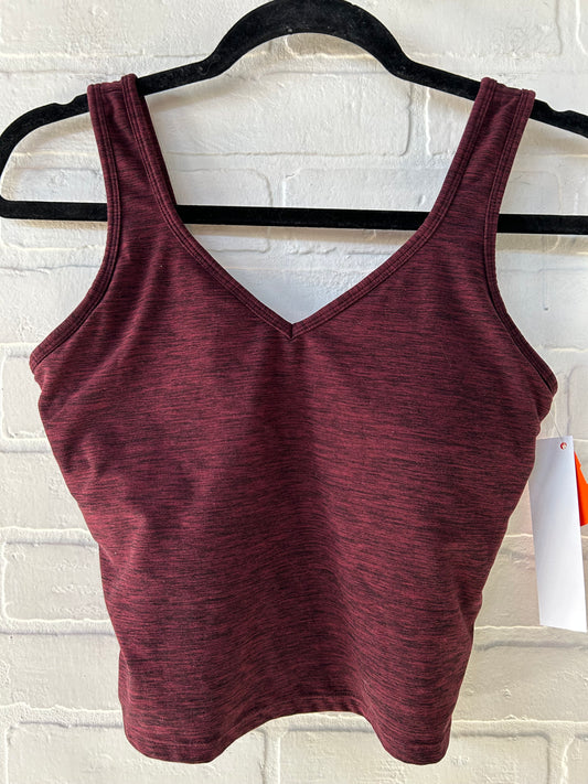 Athletic Tank Top By Cme In Maroon, Size: M