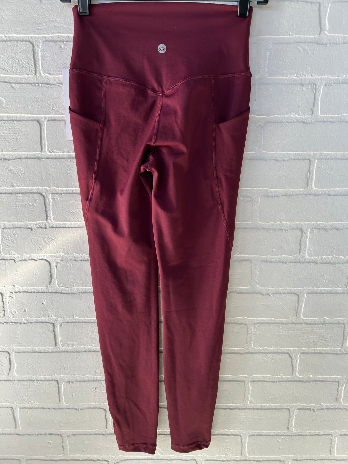 Athletic Leggings By Cme In Maroon, Size: 4