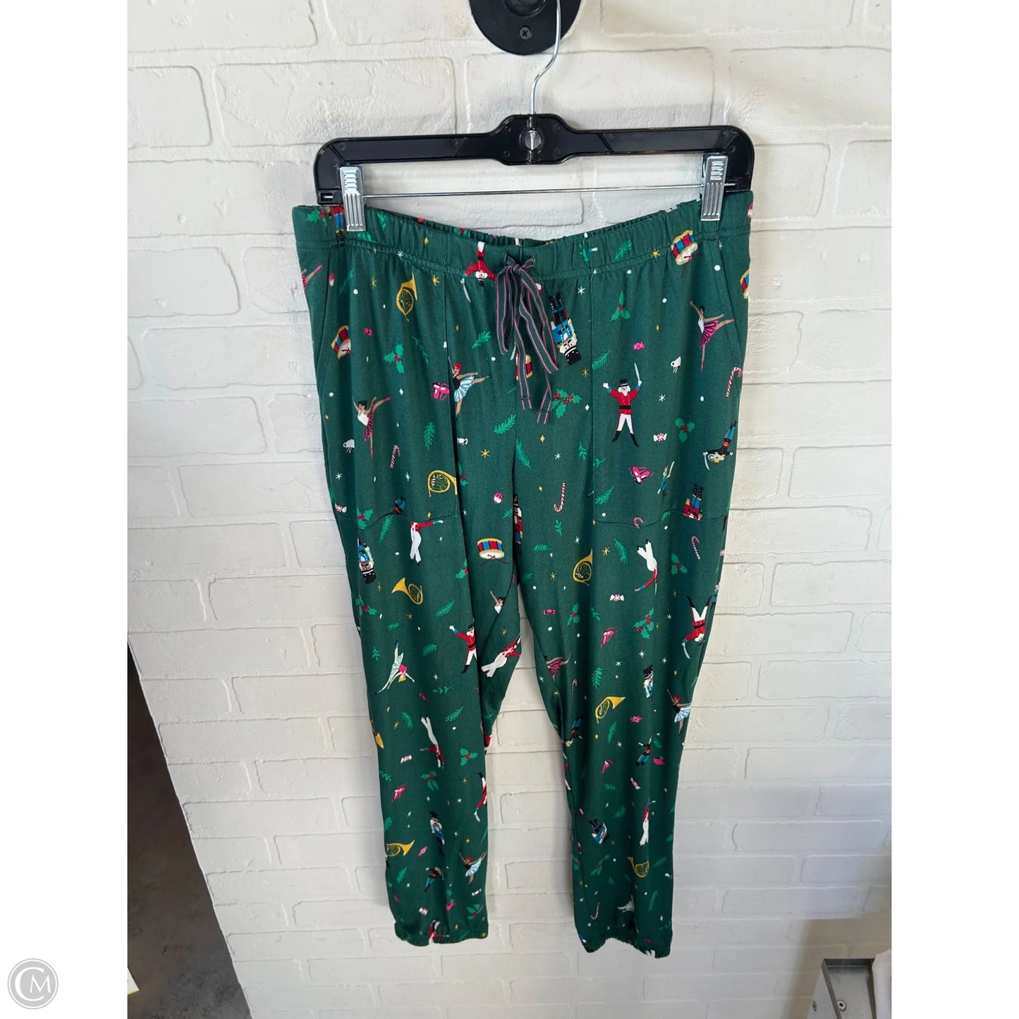 Pajama Pants By Joyspun In Green & White, Size: M