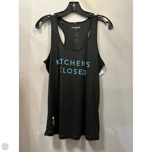 Athletic Tank Top By Cmc In Black & Blue, Size: L