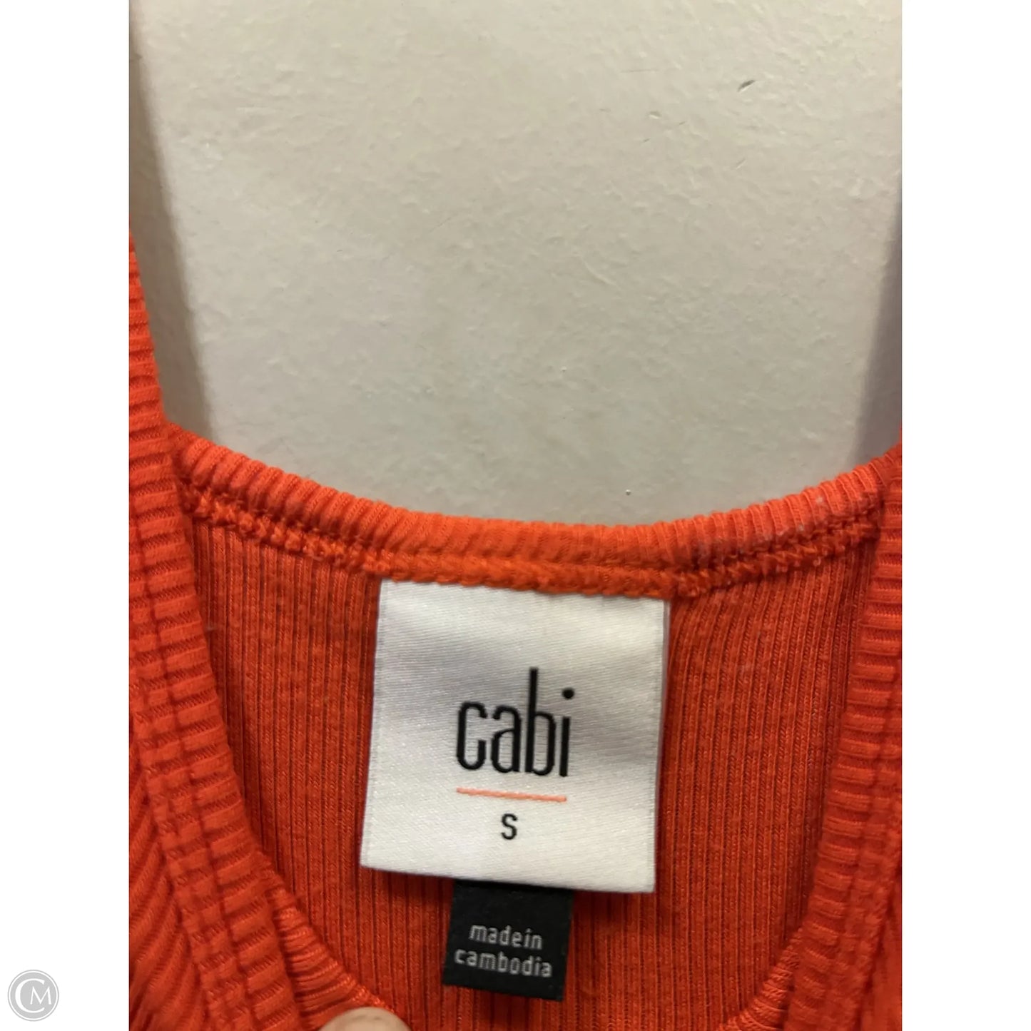 Top Sleeveless By Cabi In Orange, Size: S