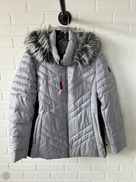 Coat Puffer & Quilted By Zero Xposure In Black & Grey, Size: Xl