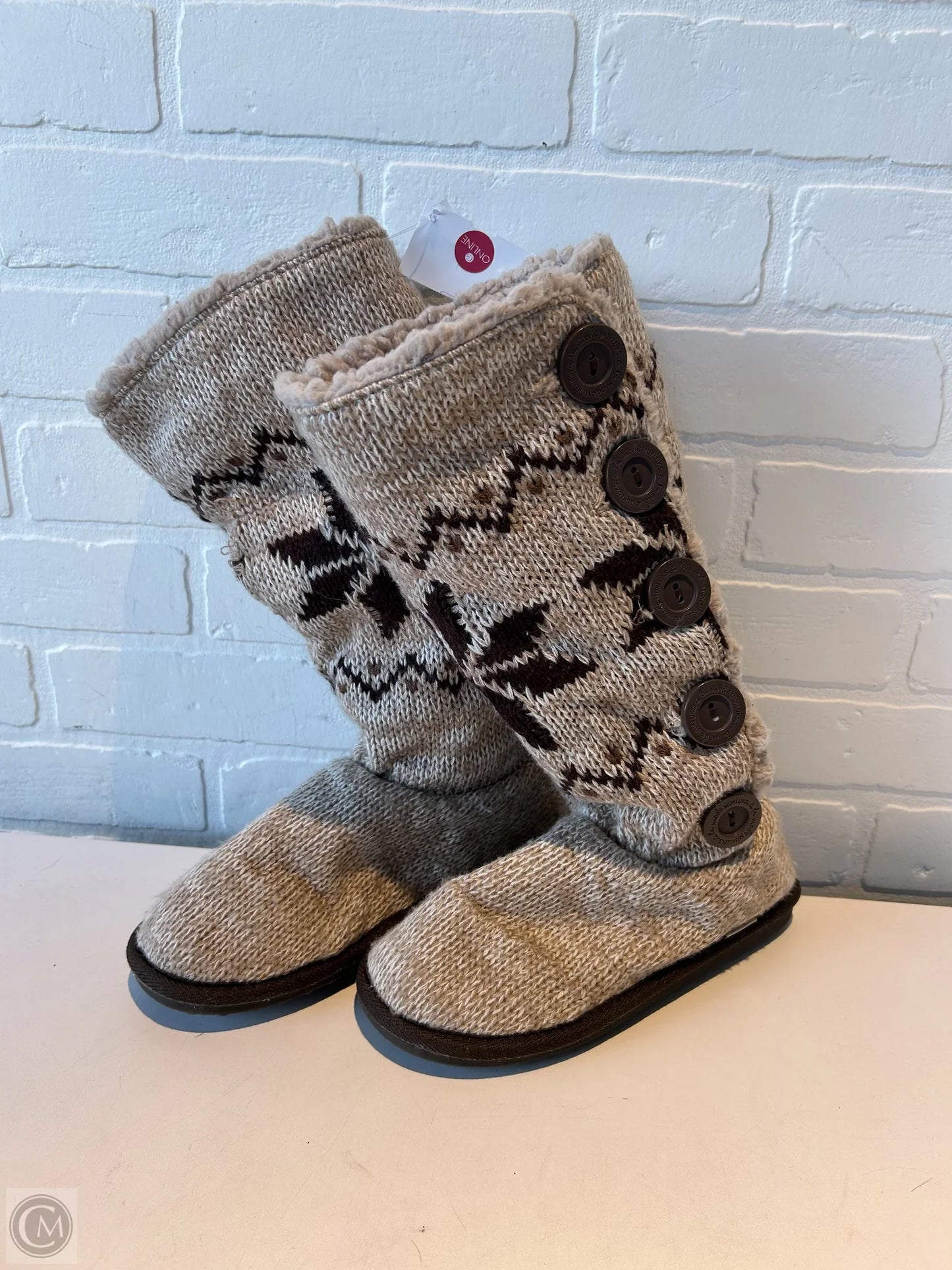 Slippers By Muk Luks In Brown & Tan